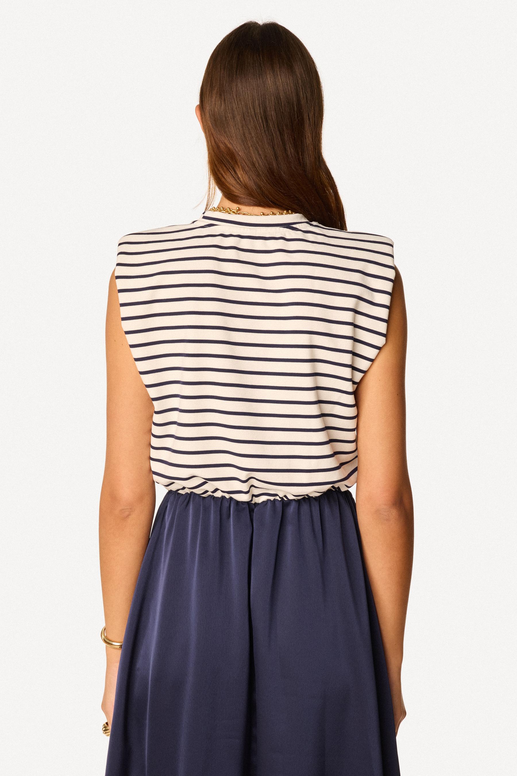 Robe longue sans manches Marine - Axara Paris