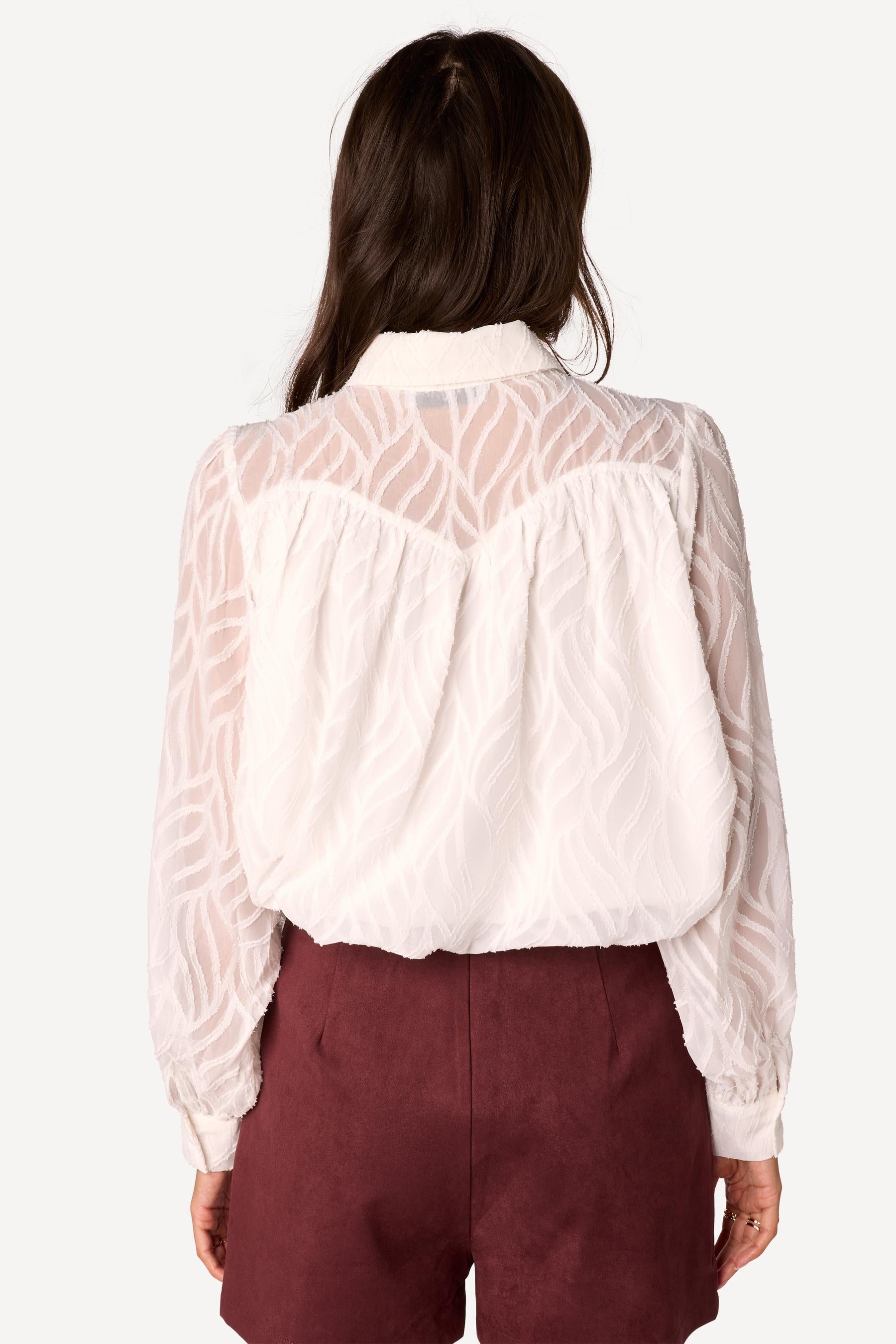 Chemise texturée Blanc - Axara Paris