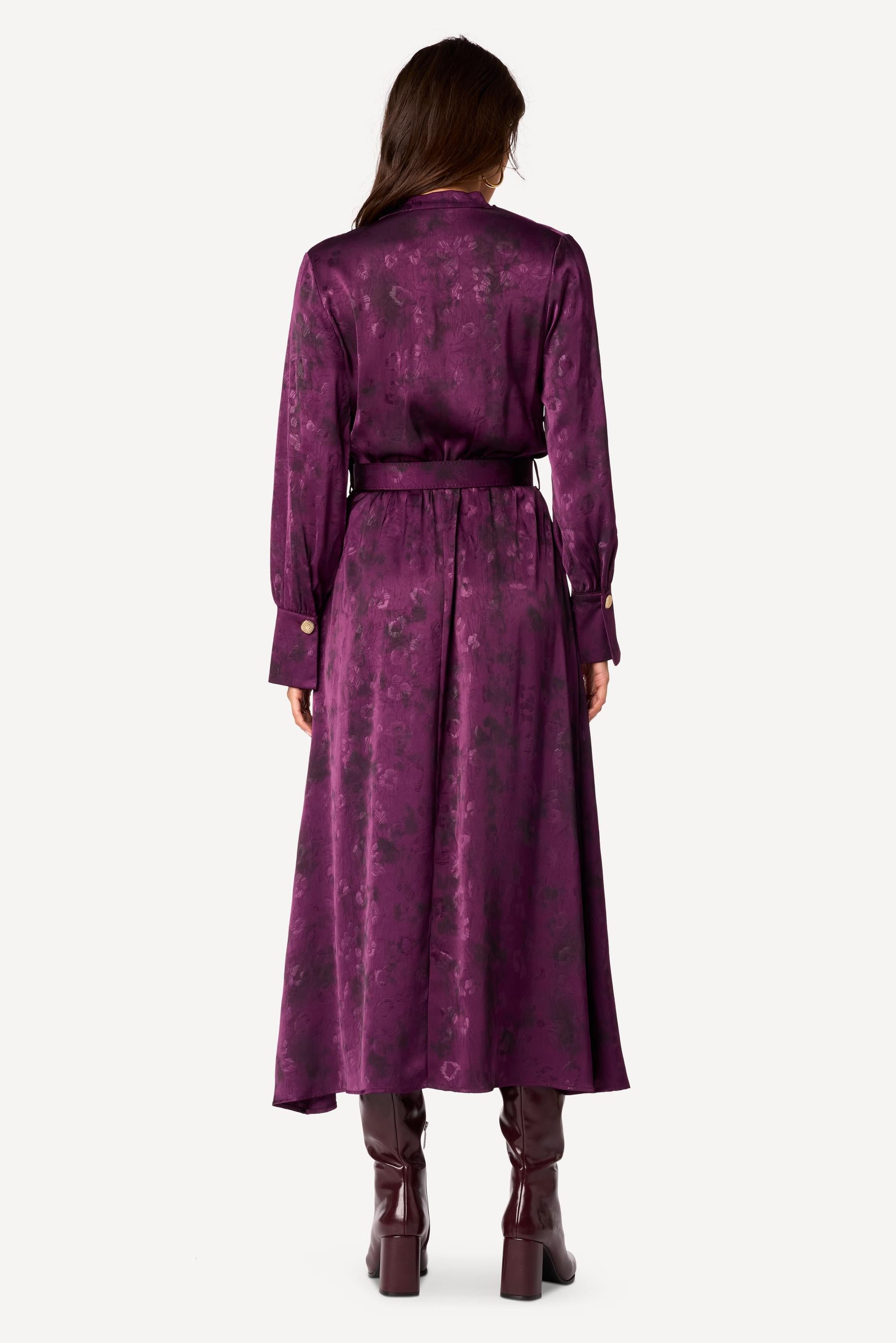 Robe longue imprimée Violet - Axara Paris
