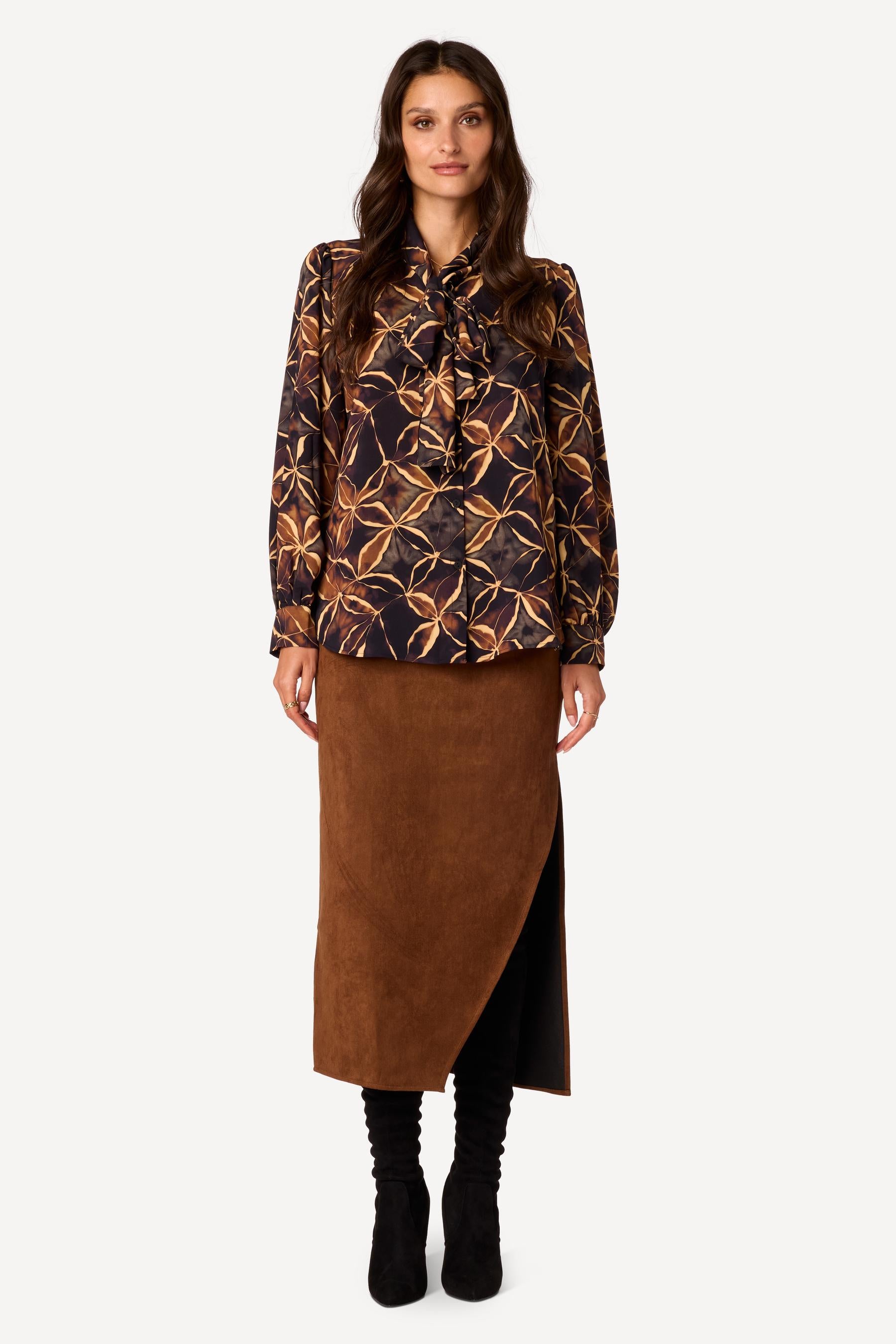 Chemise imprimée Marron - Axara Paris