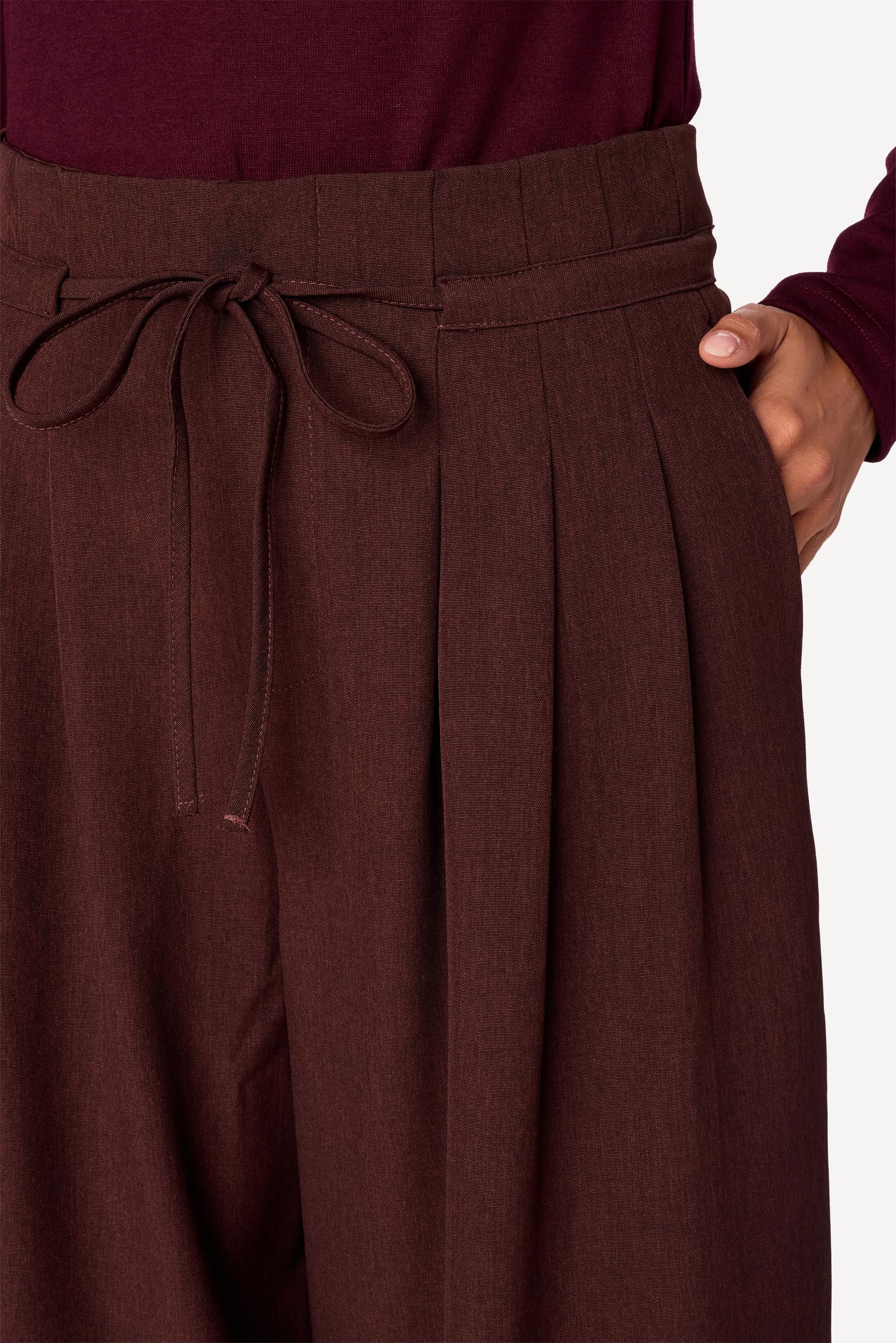 Pantalon large uni Choco - Axara Paris