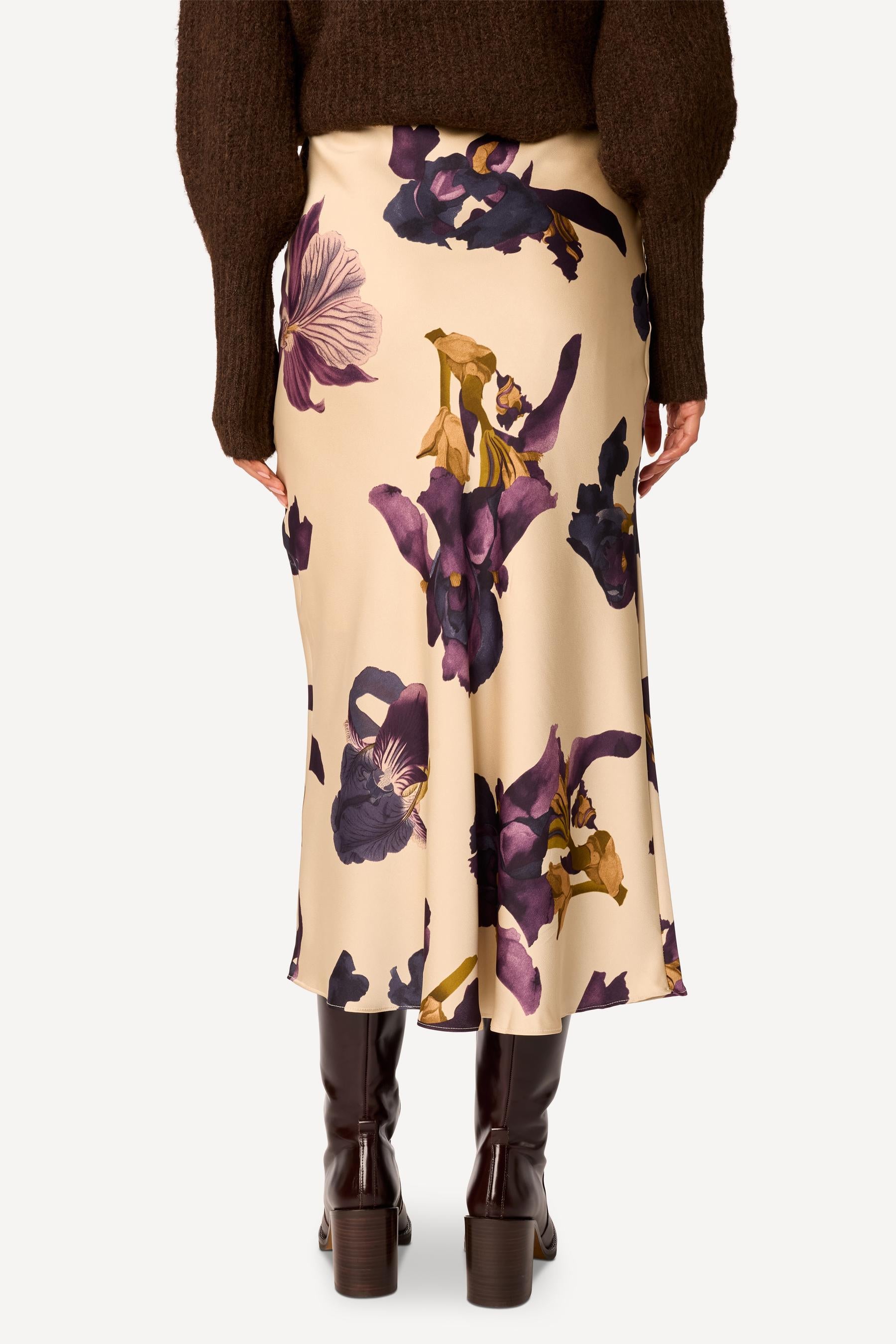 Jupe longue imprimée Beige - Axara Paris