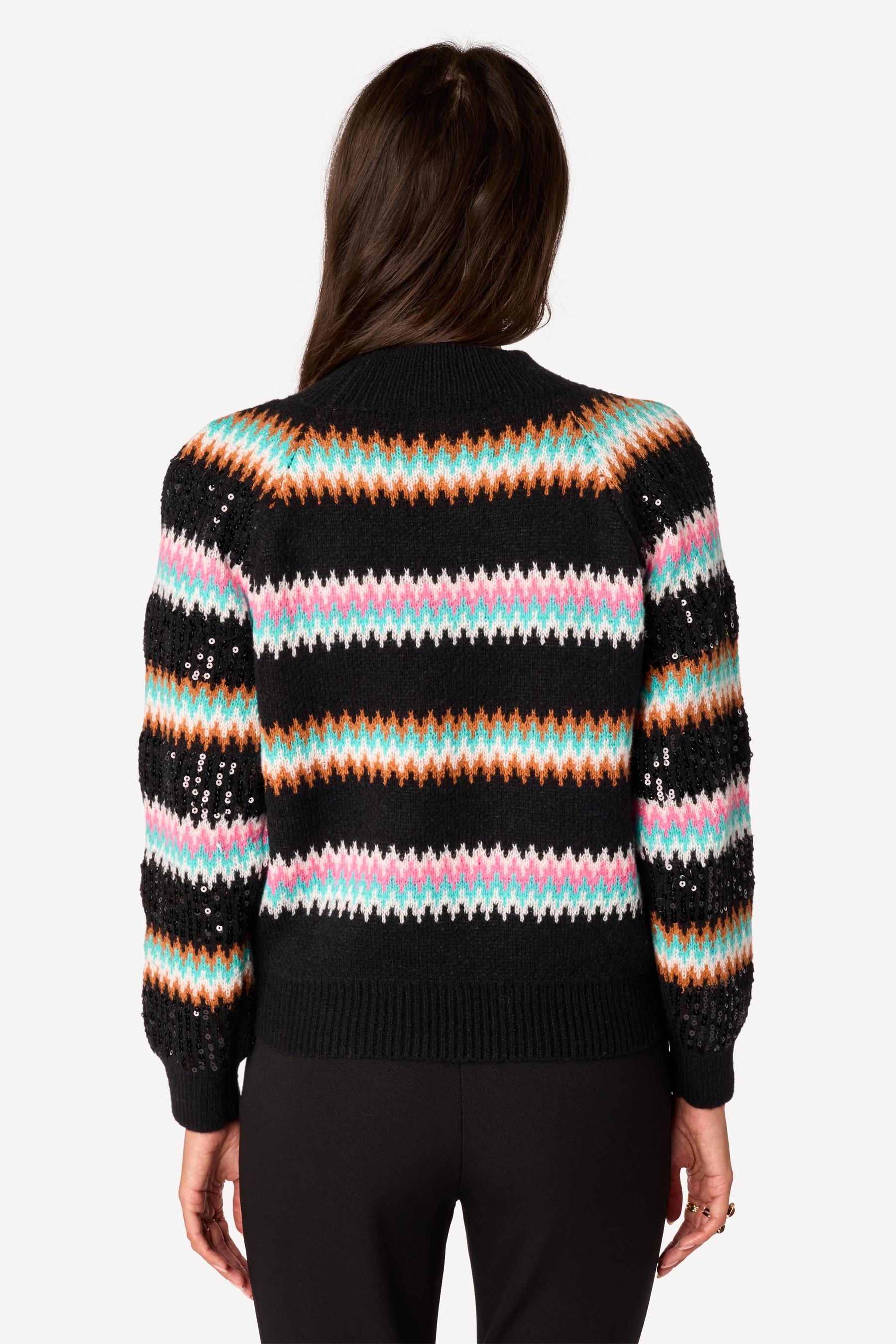 Pull à sequins Noir - Axara Paris