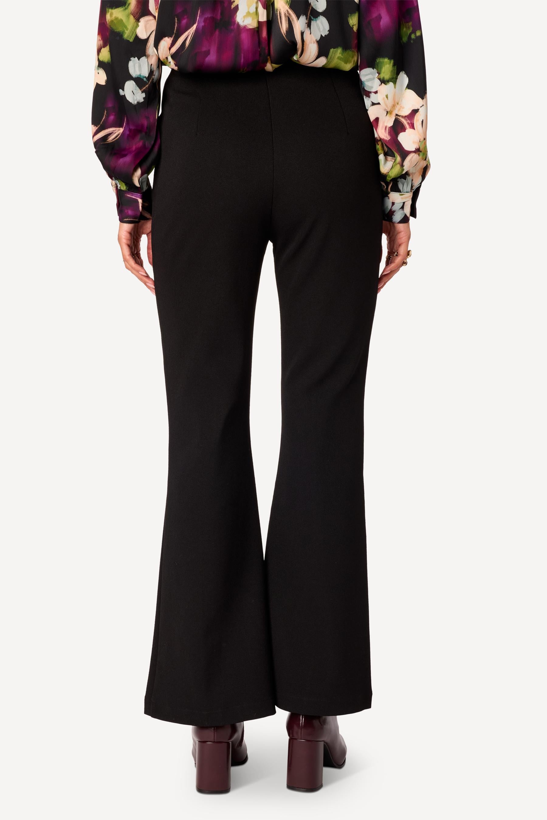 Pantalon bootcut uni Noir - Axara Paris