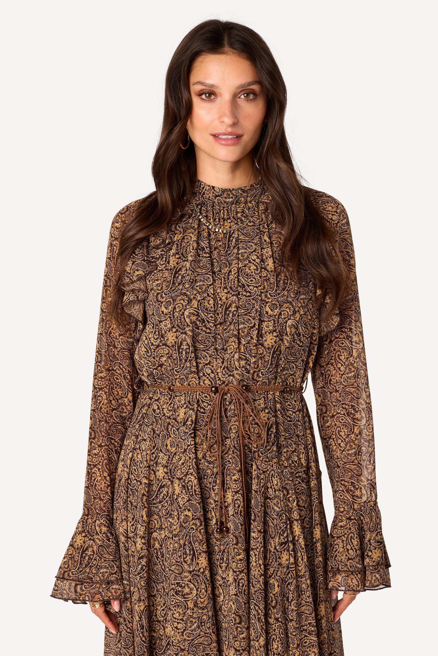 Robe longue imprimée Choco - Axara Paris