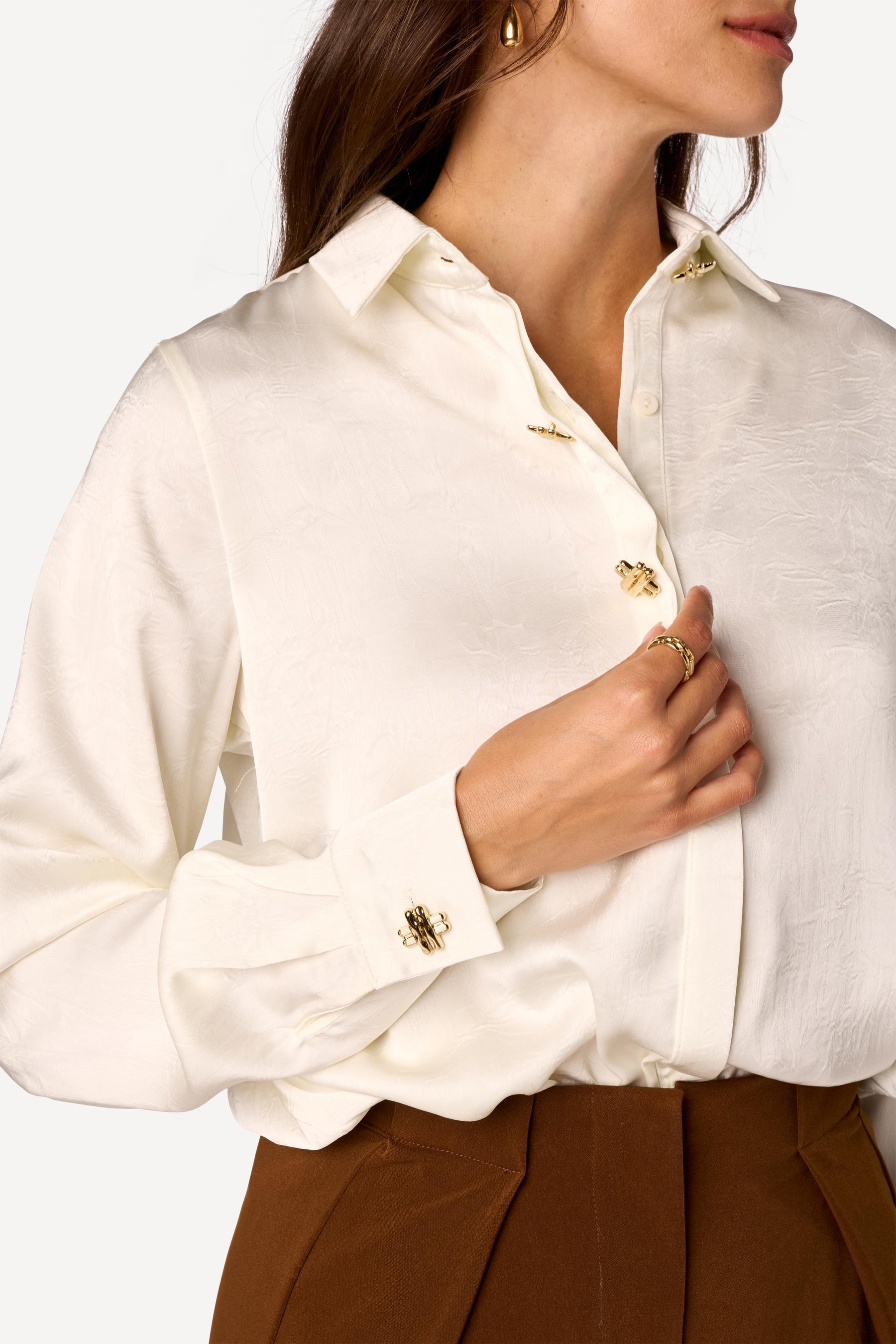 Chemise unie Beige - Axara Paris