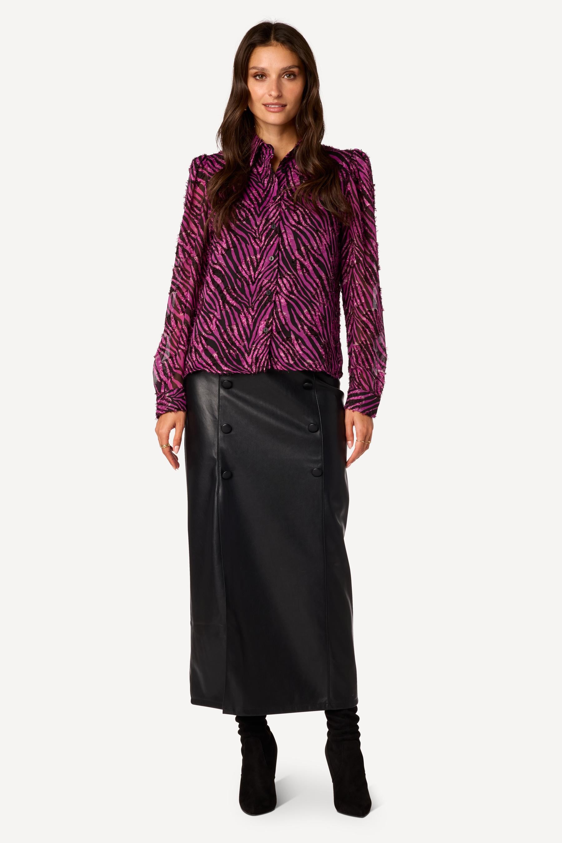 Chemise imprimée Violet - Axara Paris