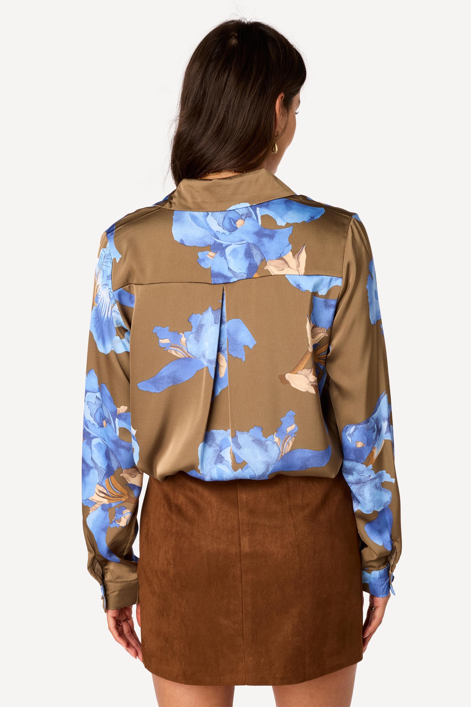 Chemise imprimée Taupe - Axara Paris