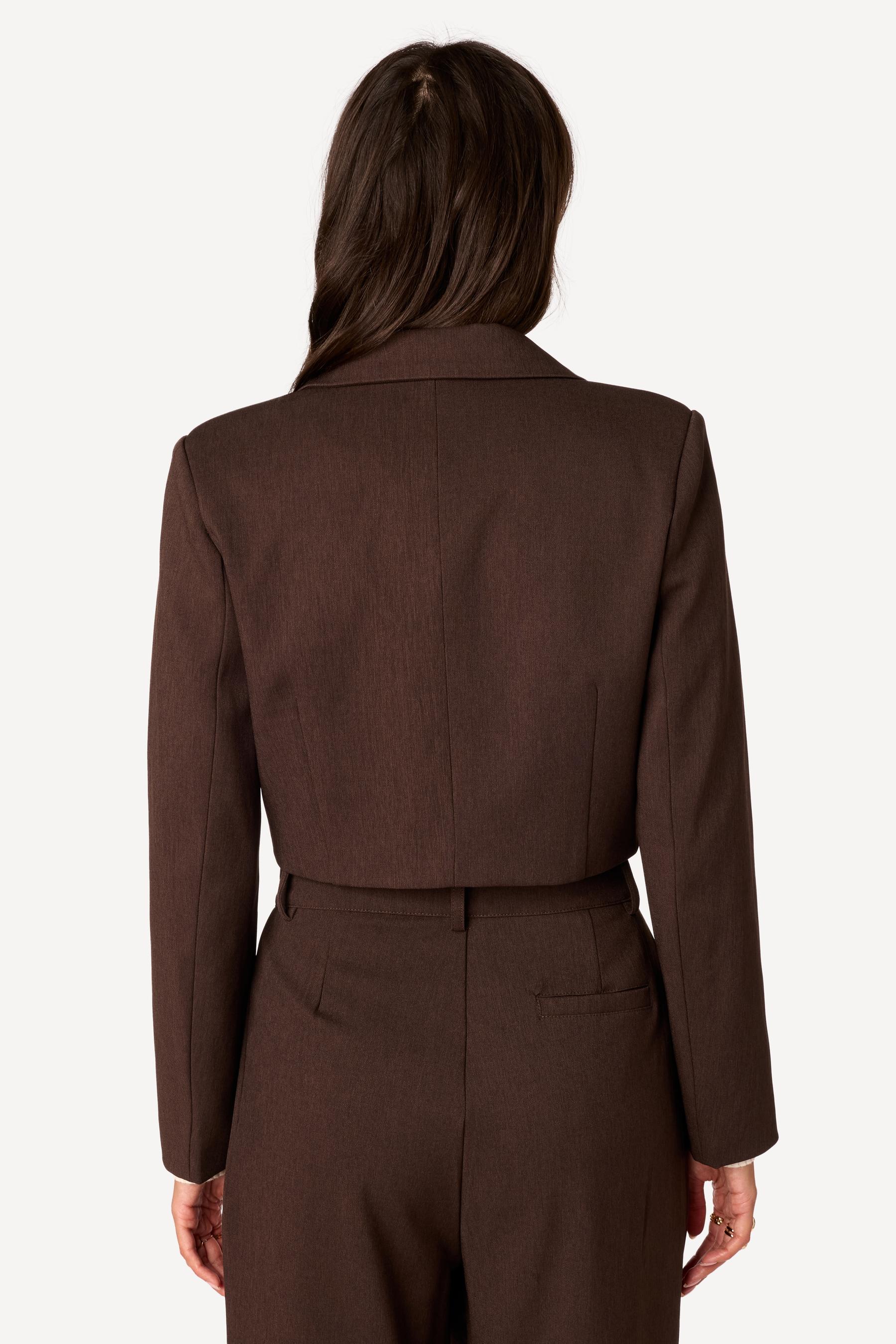 Blazer court Taupe - Axara Paris