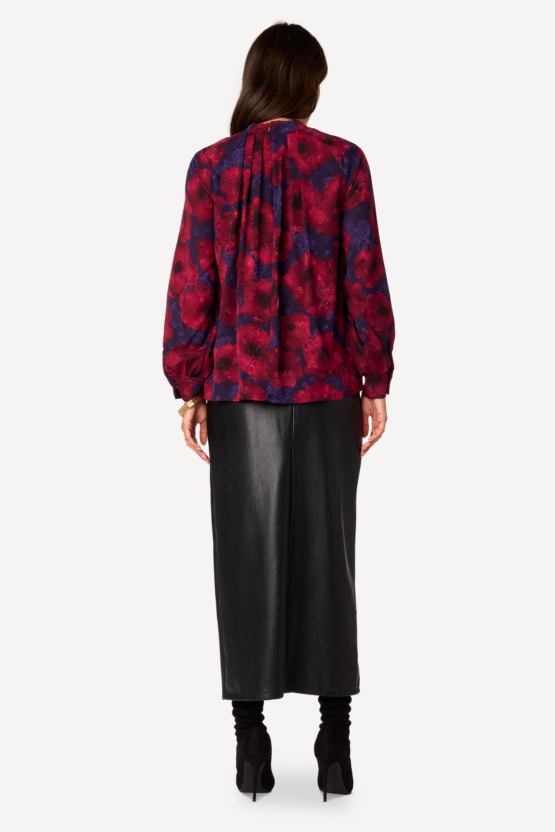 Blouse imprimée Bordeaux - Axara Paris