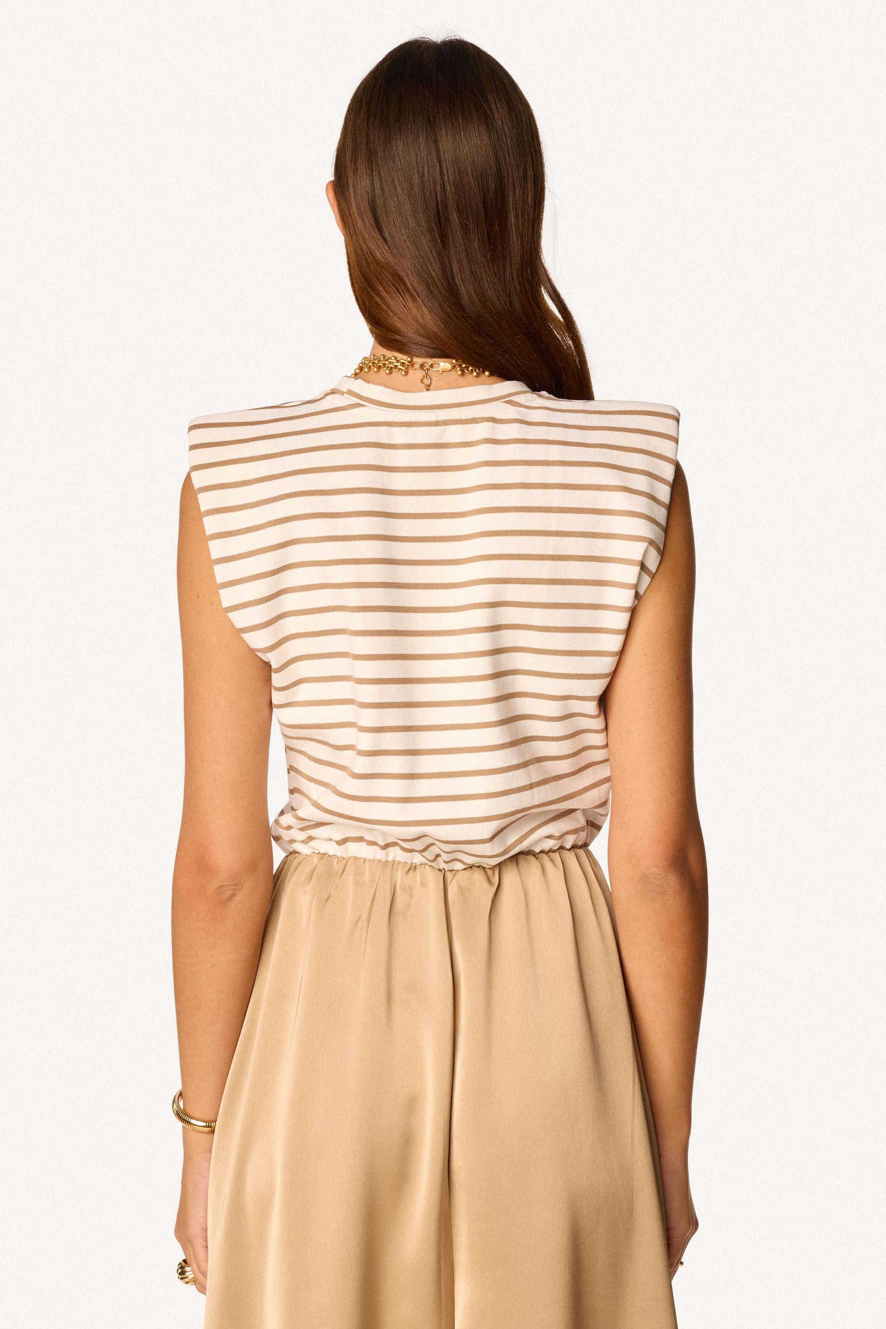 Robe longue sans manches Taupe - Axara Paris