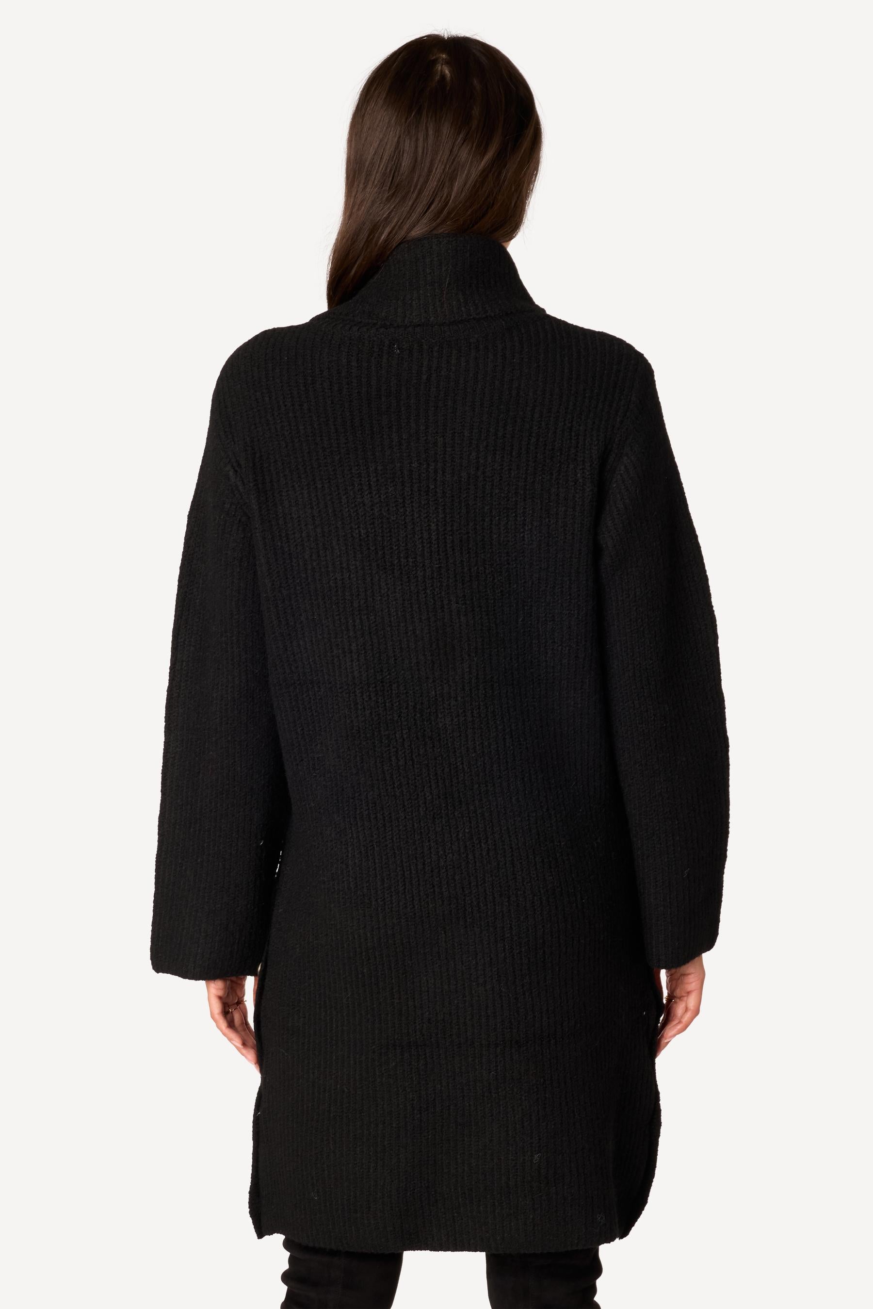 Robe pull unie Noir - Axara Paris