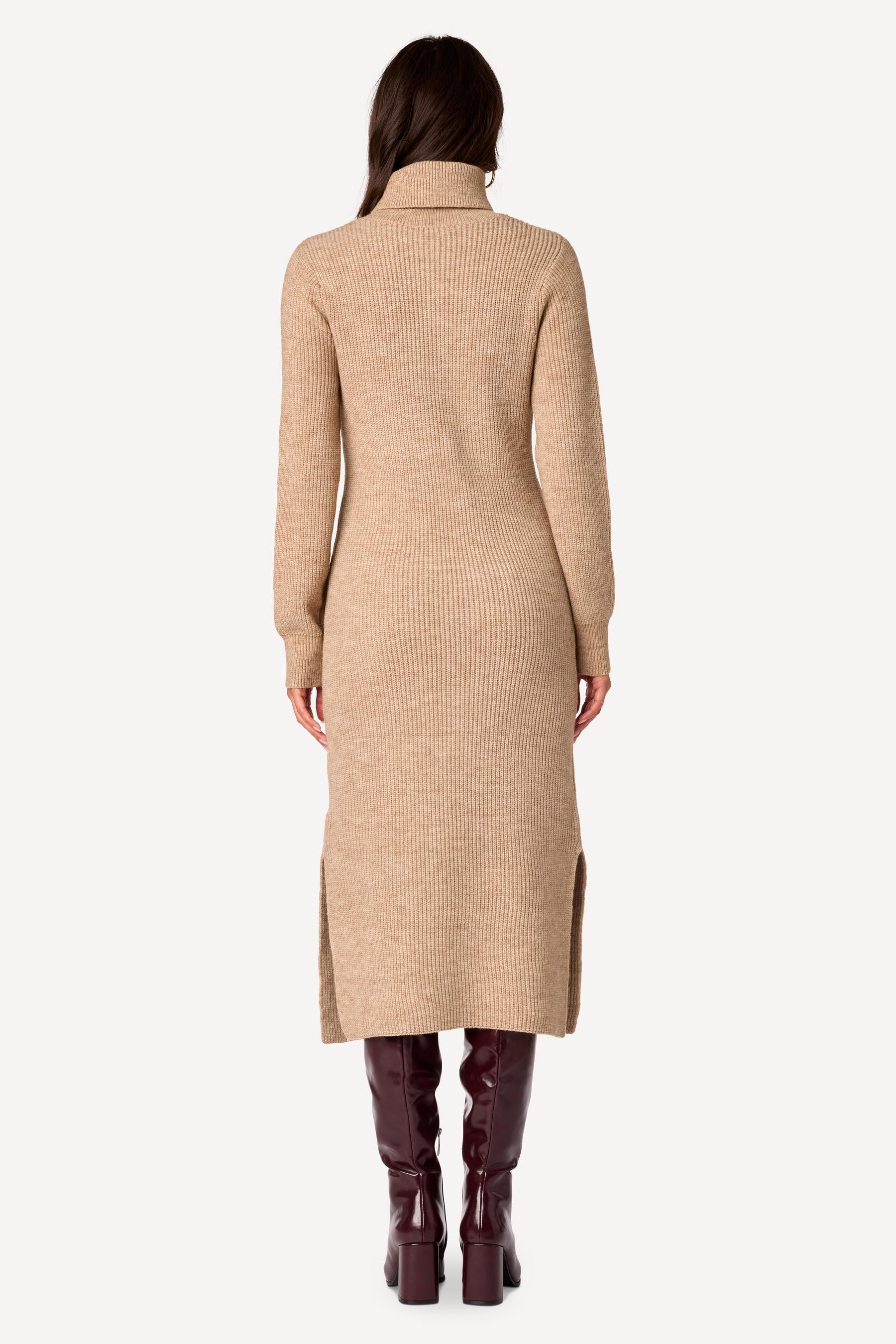 Robe pull unie Taupe - Axara Paris