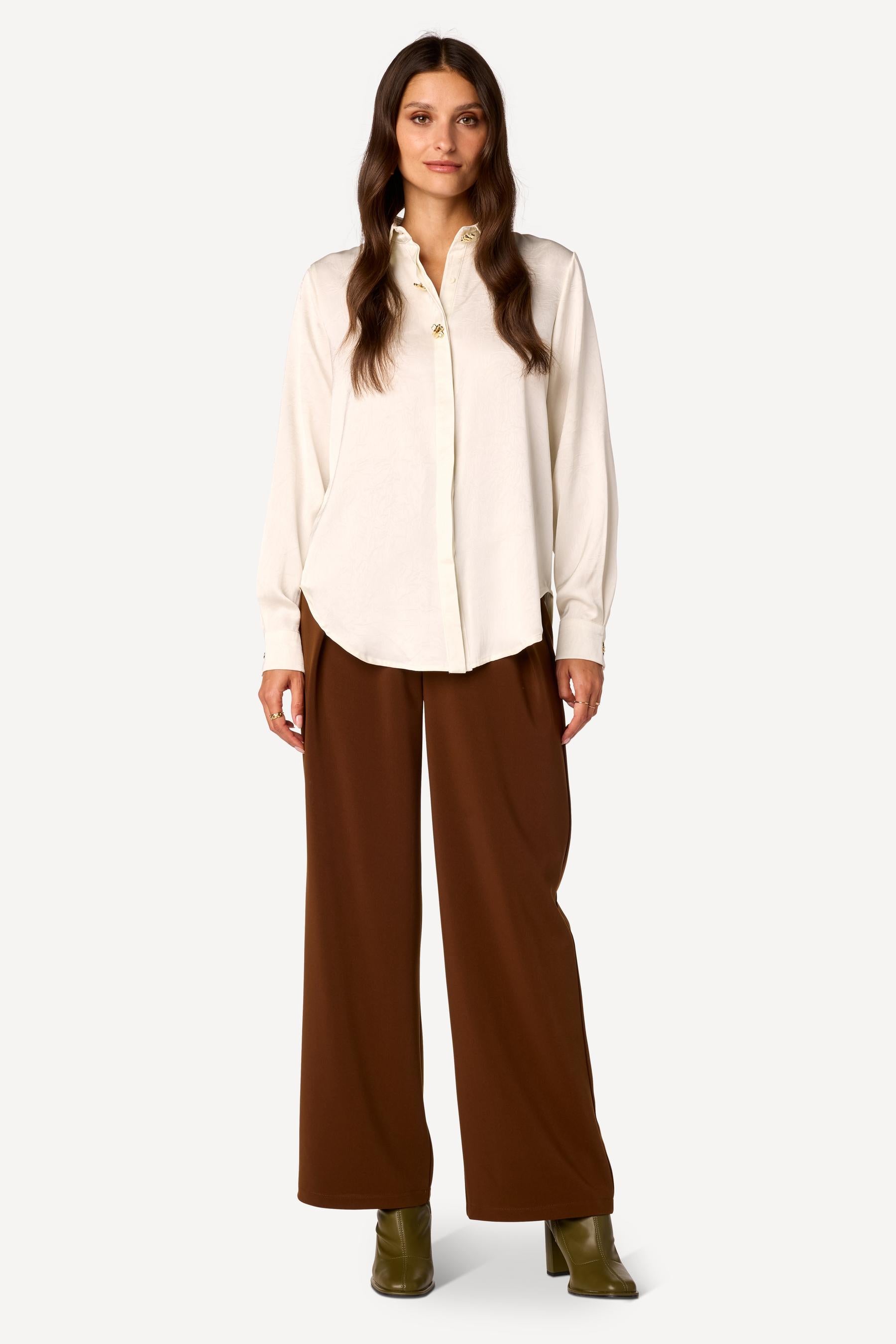 Chemise unie Beige - Axara Paris