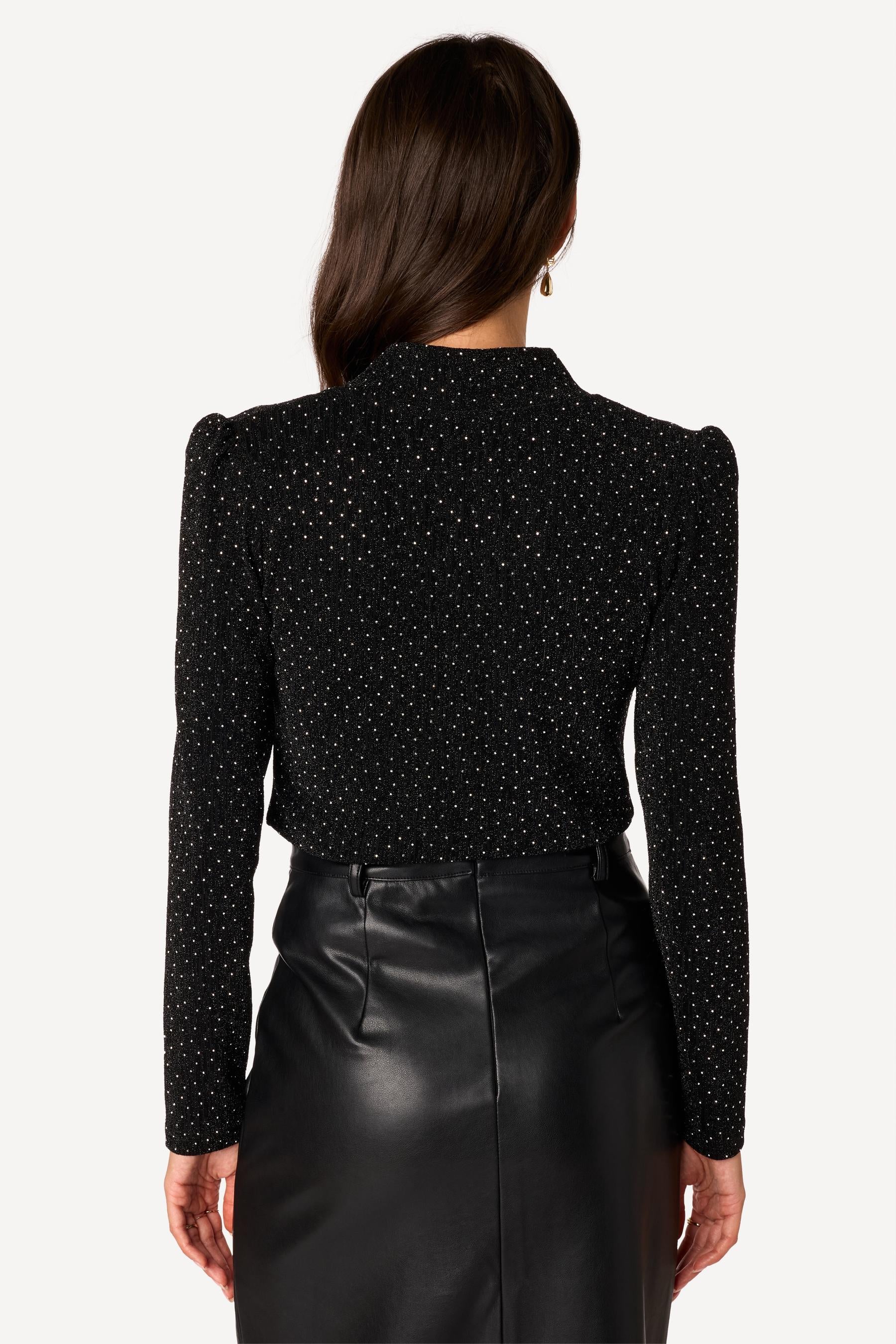 Top avec strass Noir - Axara Paris