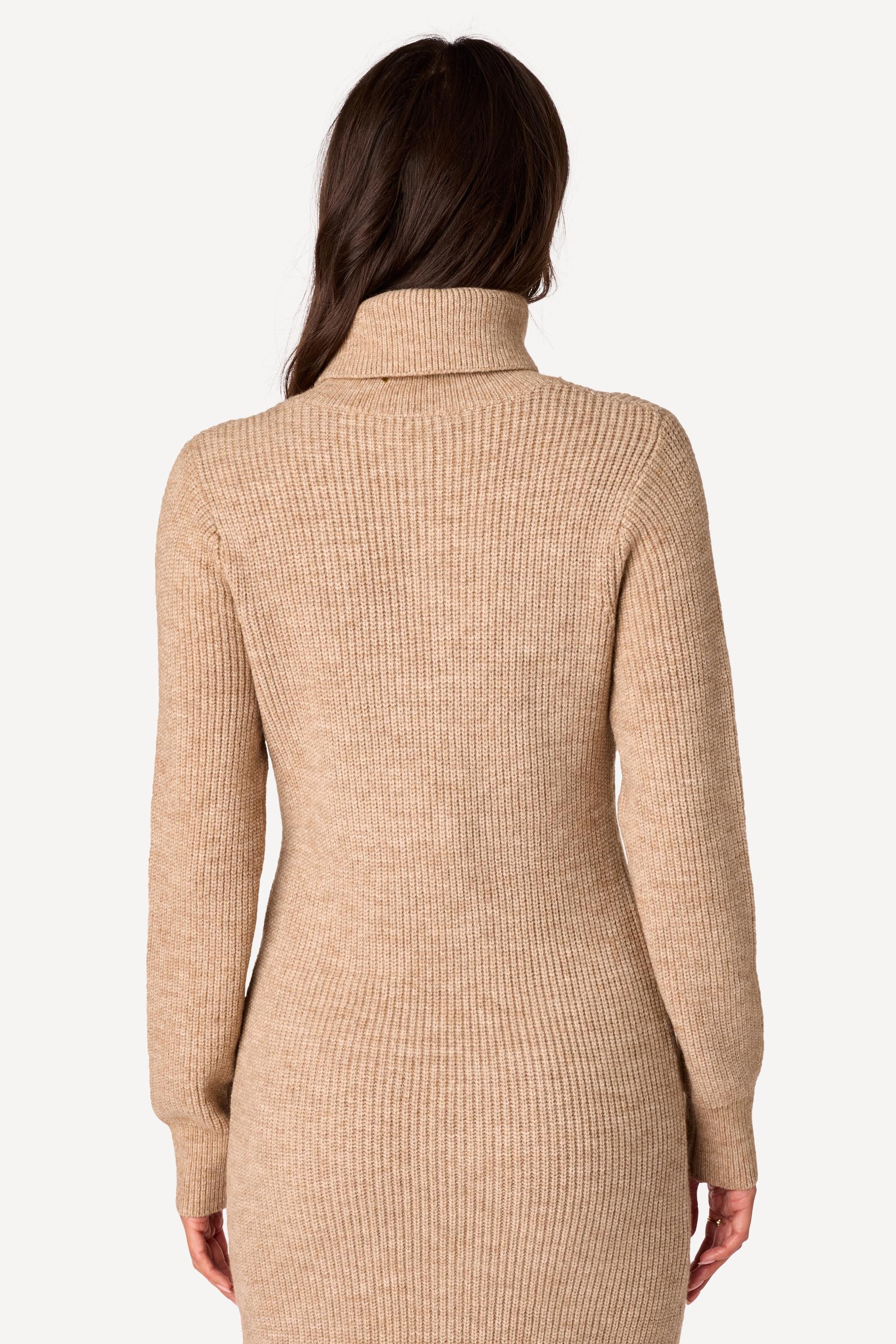 Robe pull unie Taupe - Axara Paris