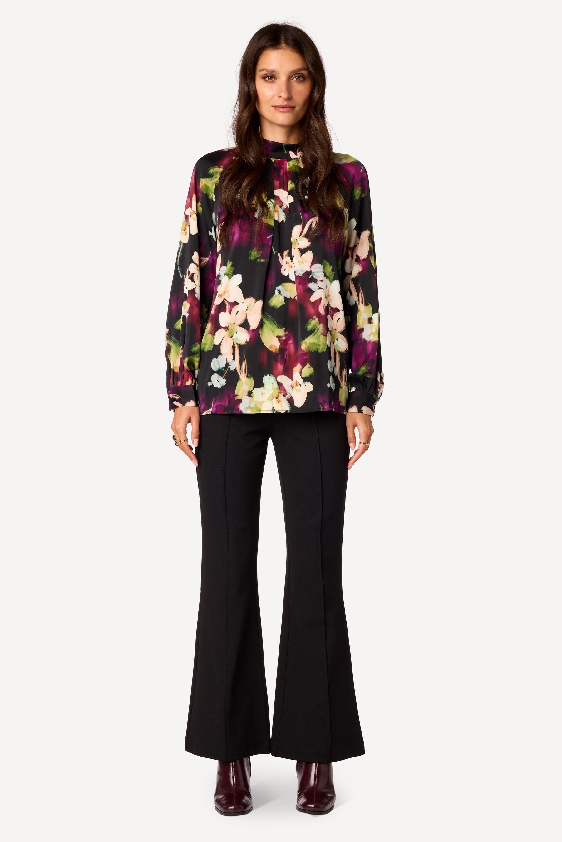 Blouse imprimée Noir - Axara Paris