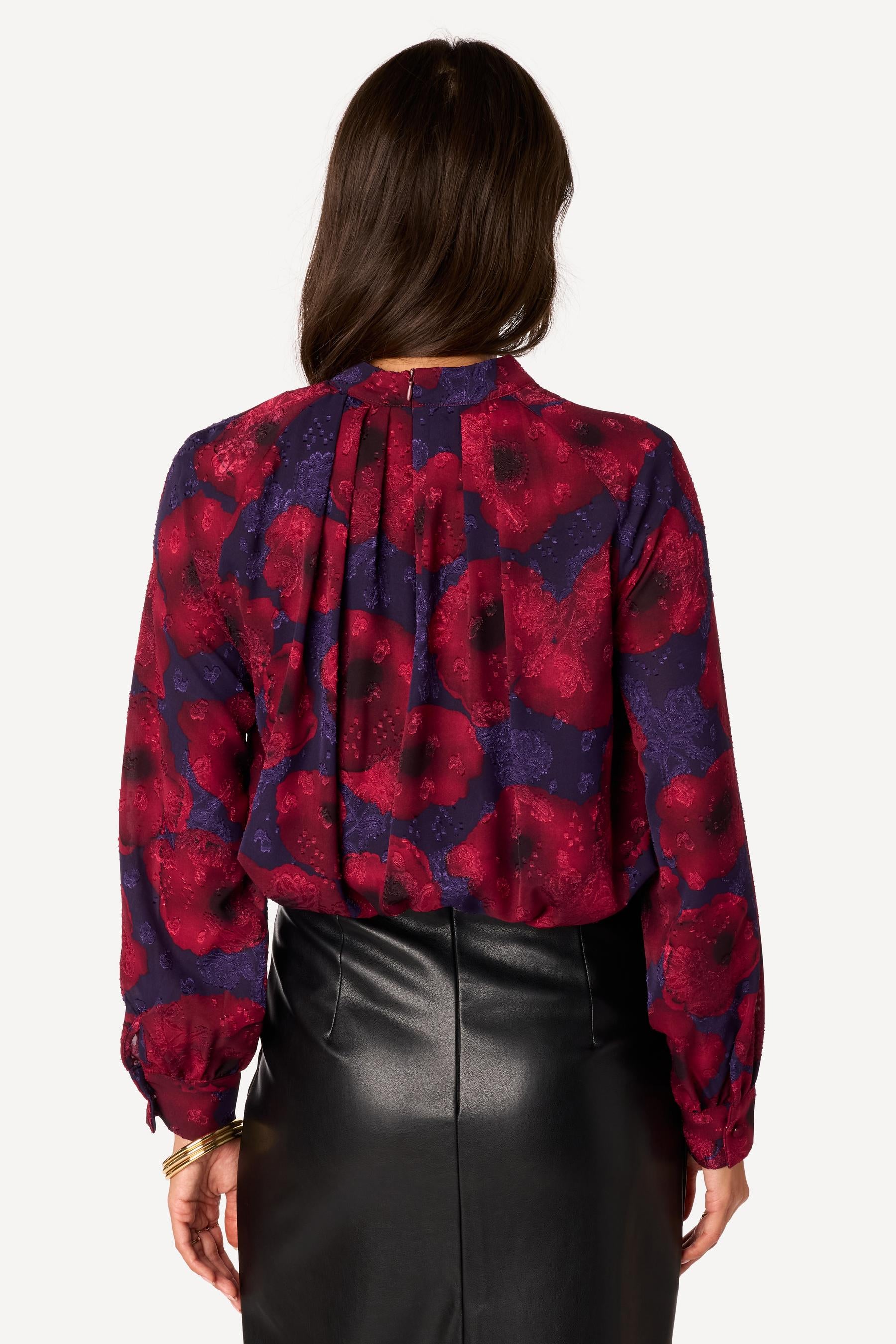 Blouse imprimée Bordeaux - Axara Paris