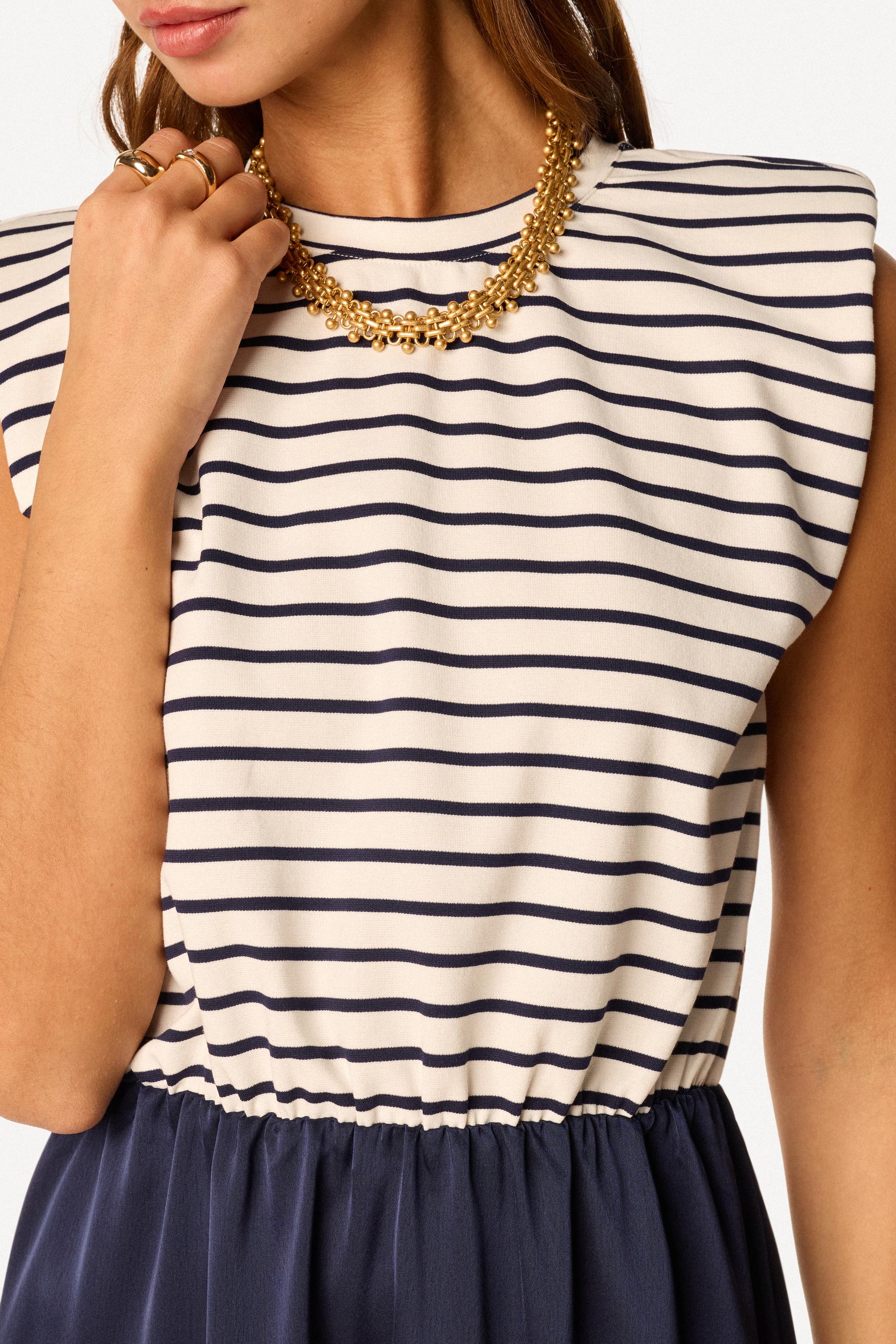 Robe longue sans manches Marine - Axara Paris