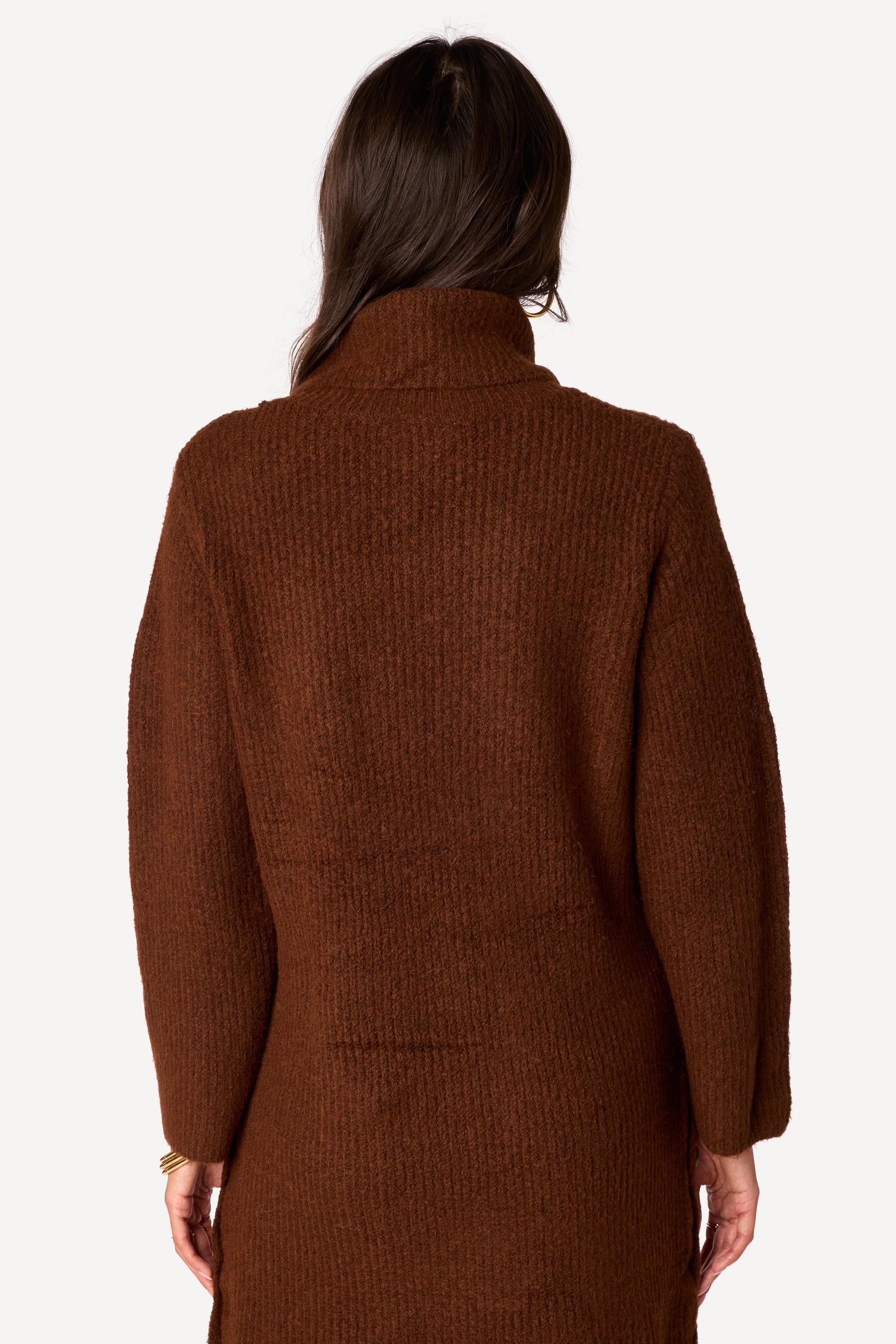 Robe pull unie Choco - Axara Paris