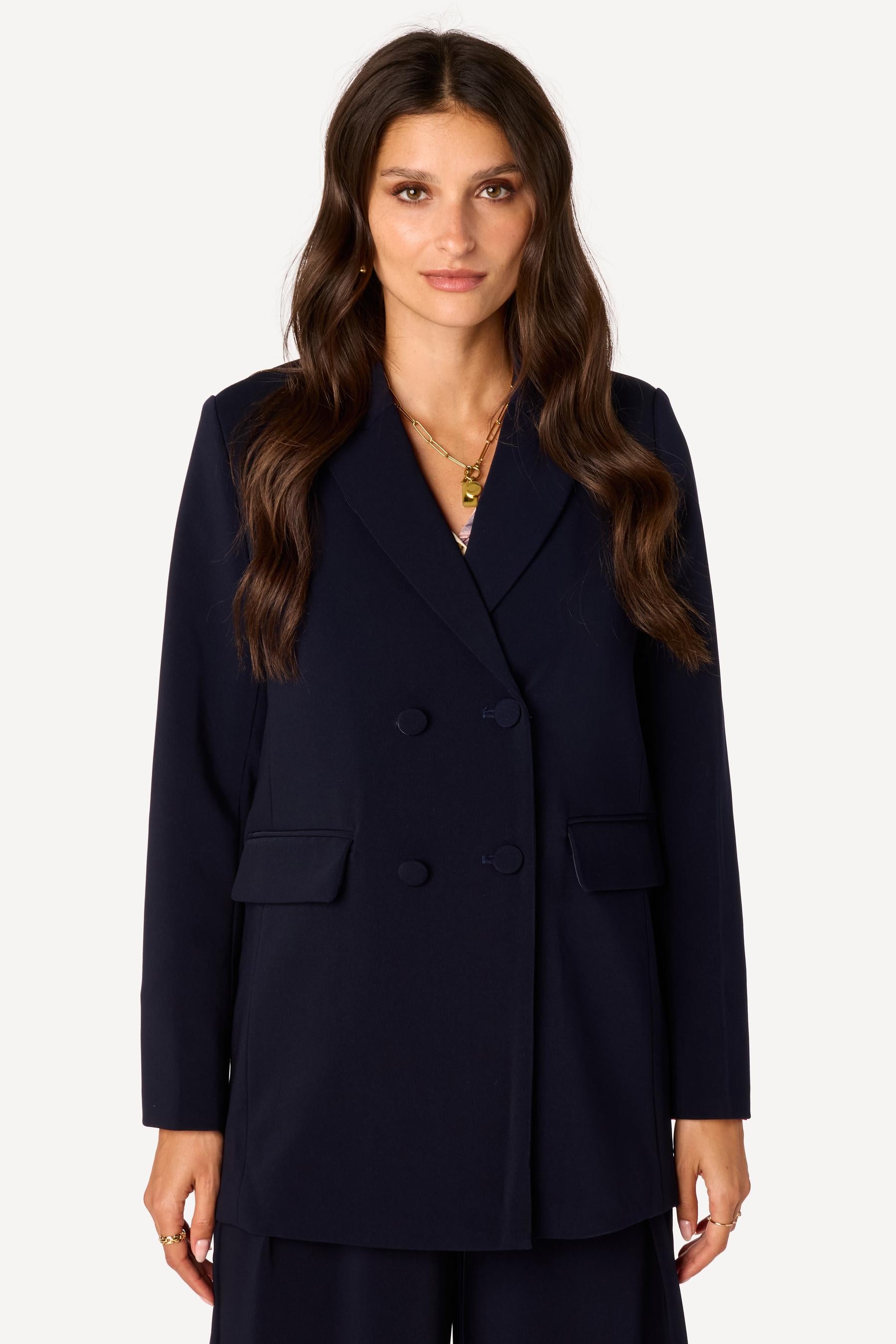 Veste unie Marine - Axara Paris