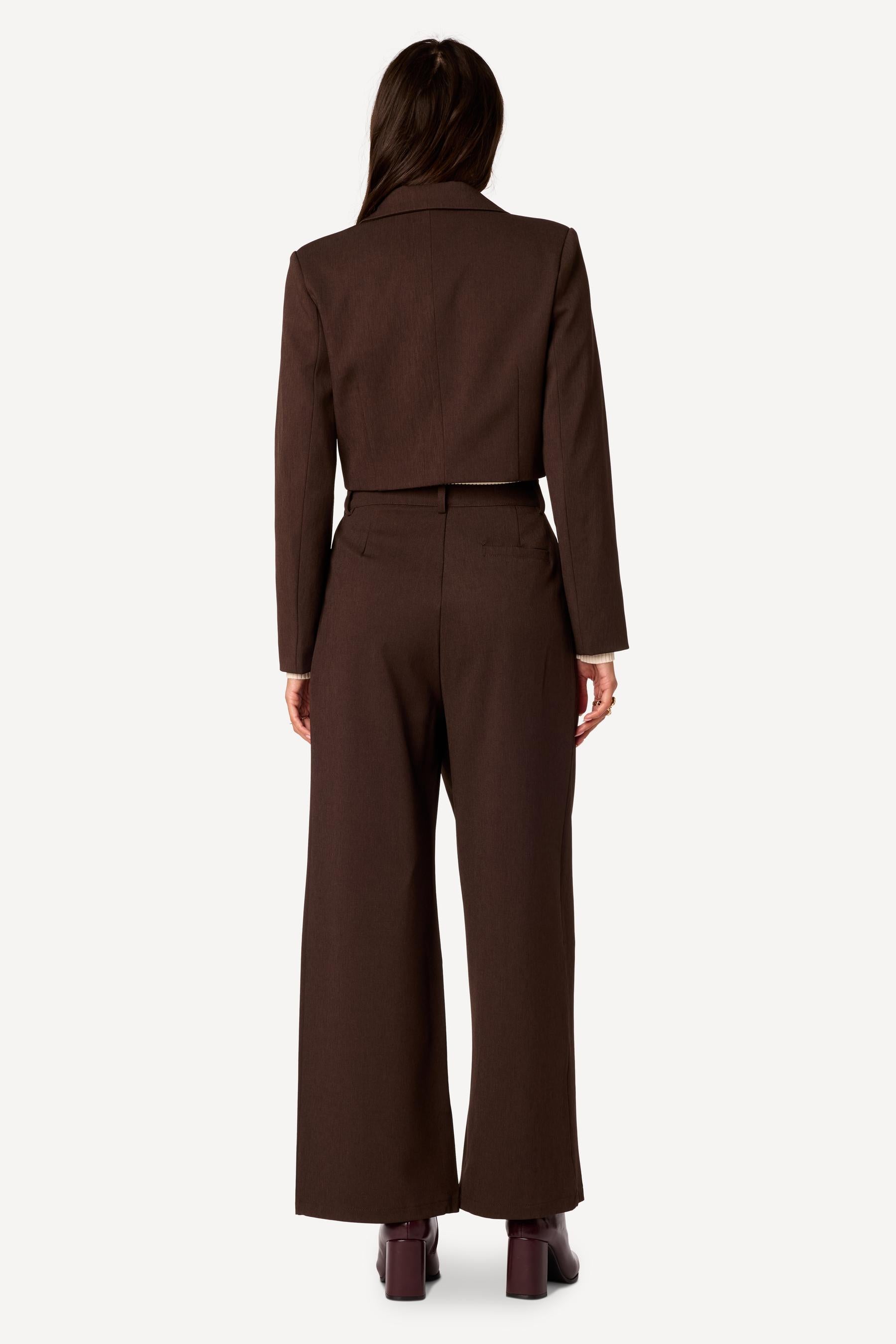 Blazer court Taupe - Axara Paris