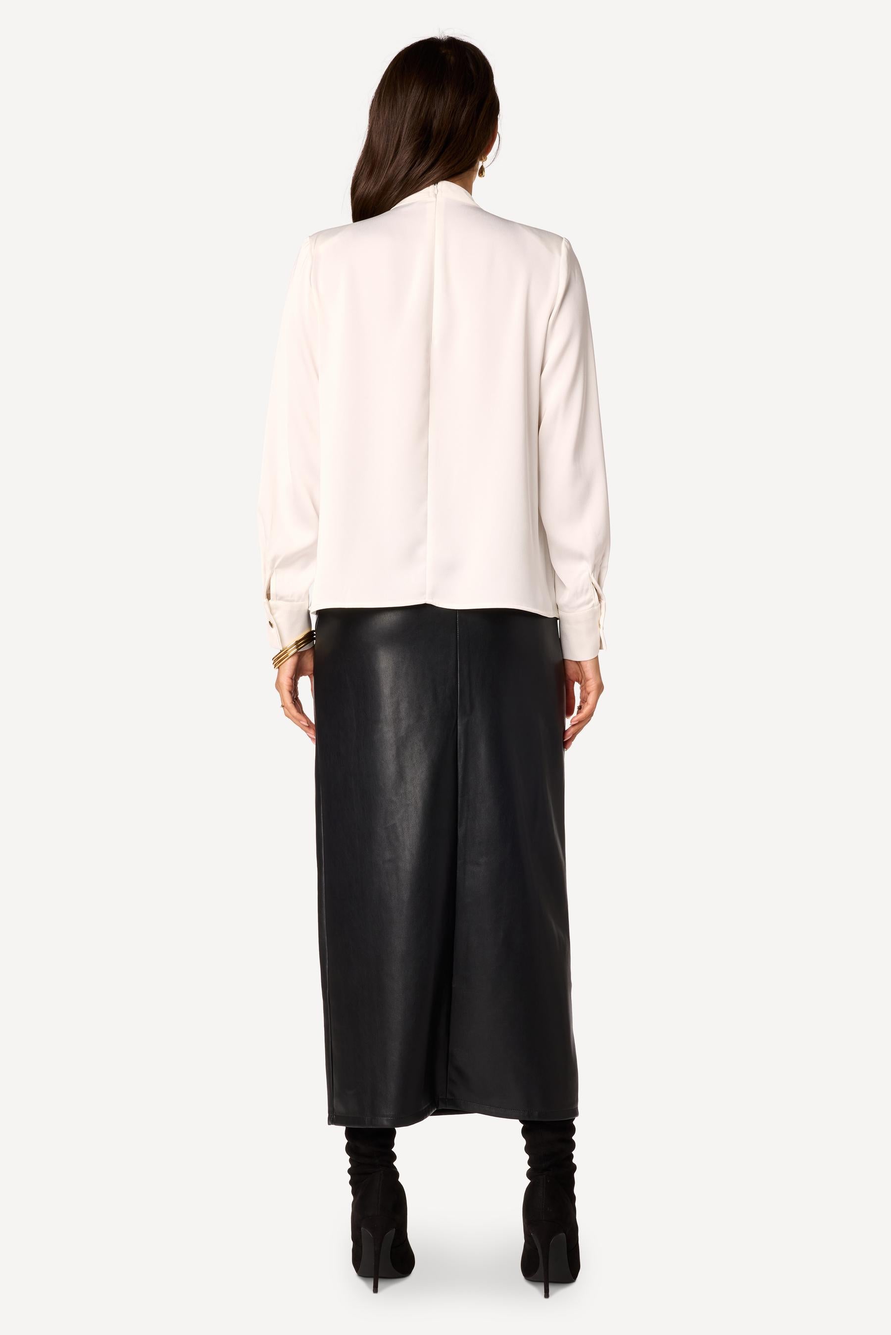 Blouse unie Blanc - Axara Paris