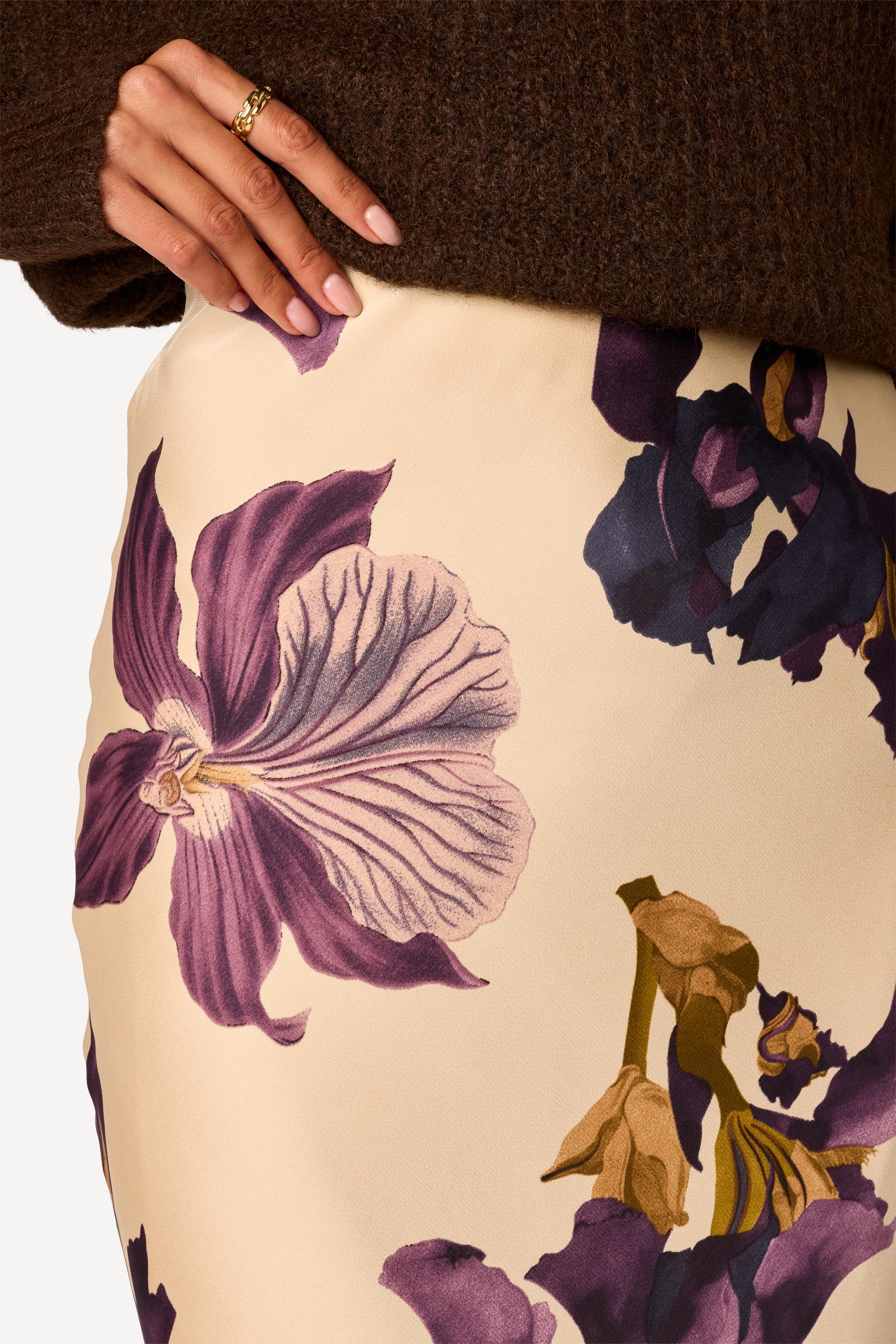 Jupe longue imprimée Beige - Axara Paris