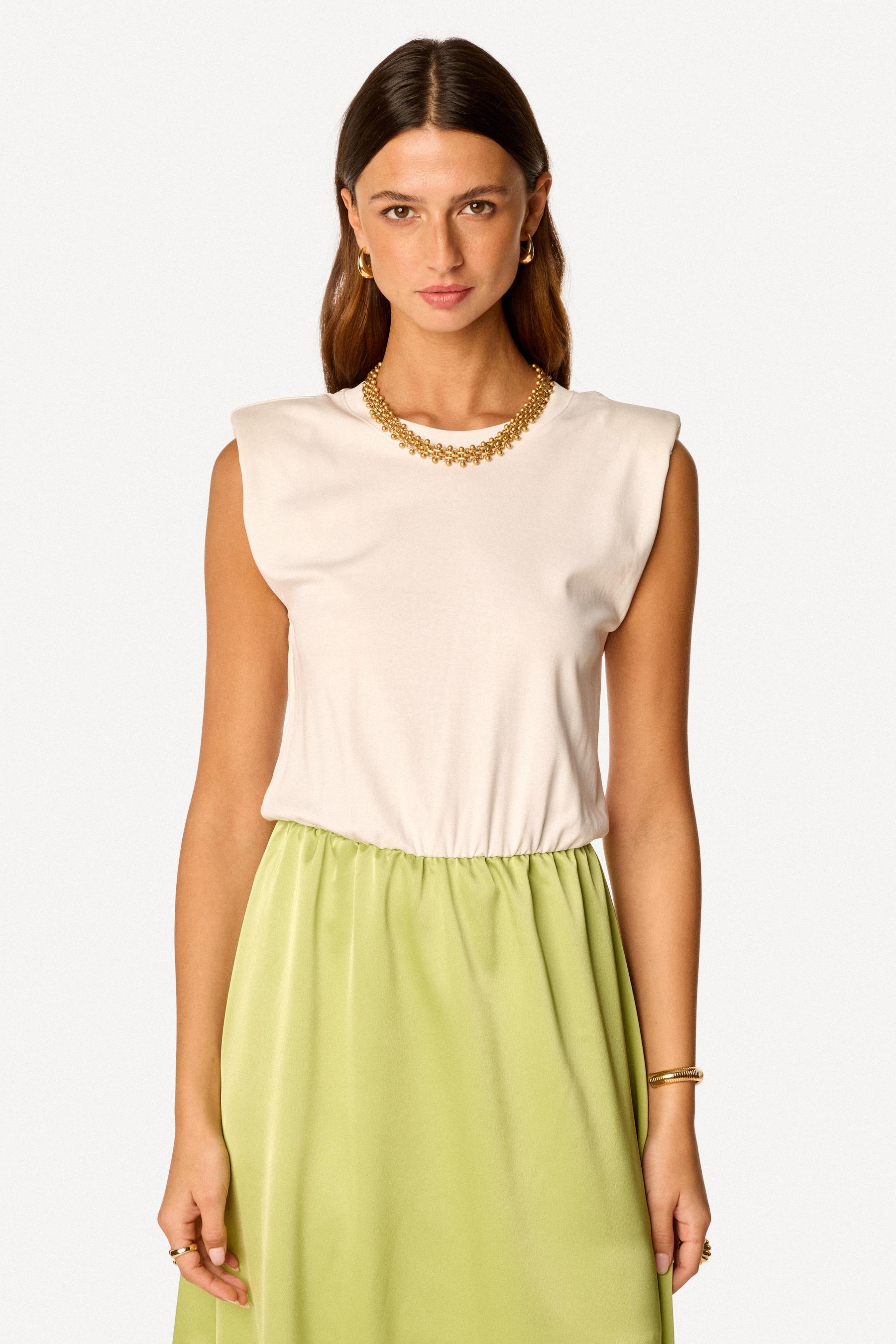 Robe longue sans manches Anis - Axara Paris