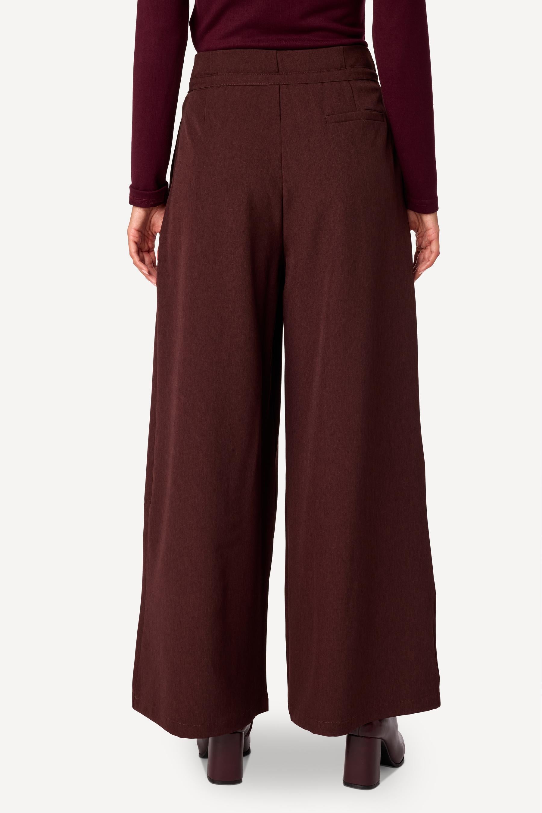 Pantalon large uni Choco - Axara Paris