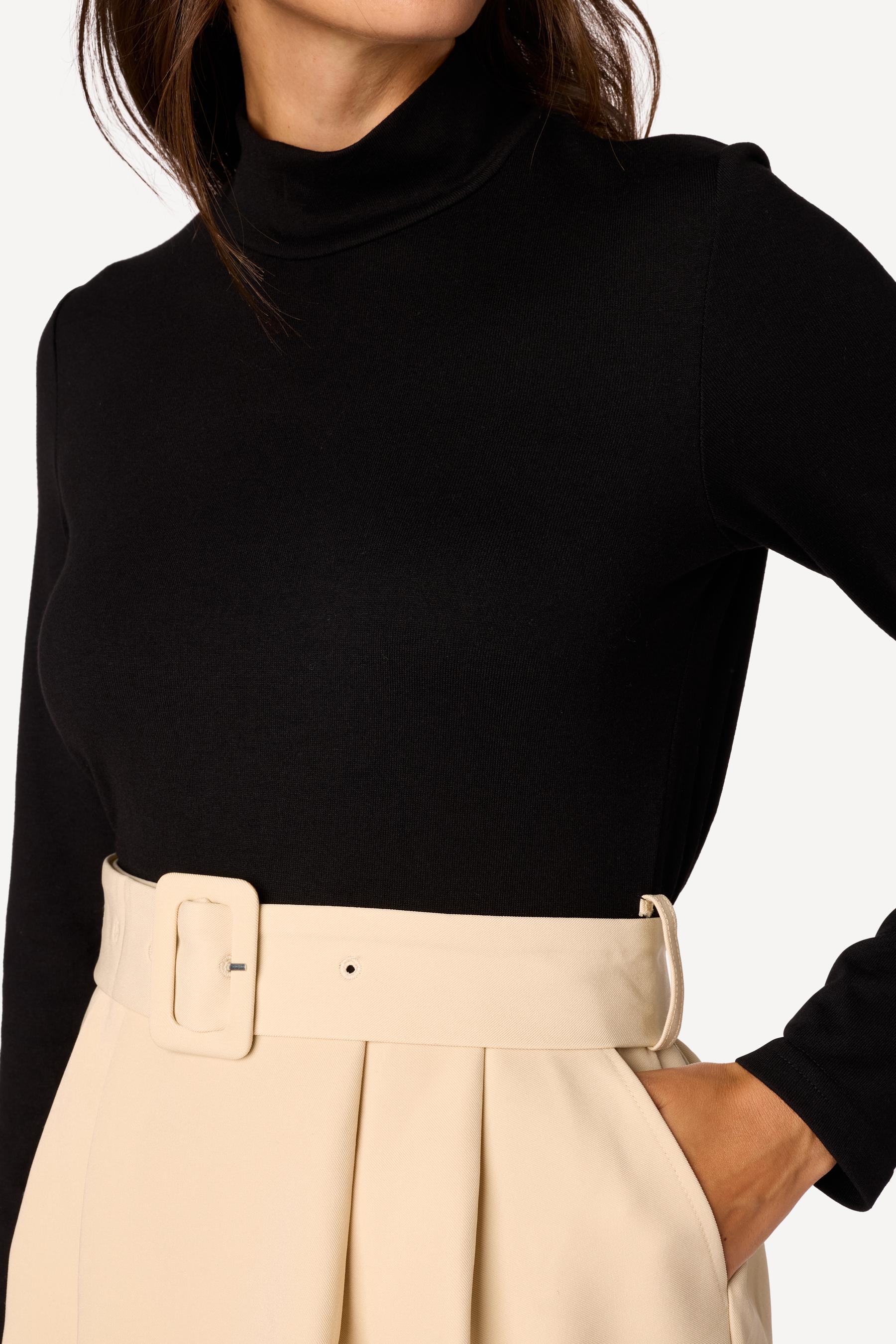 Robe courte bi-matière Noir - Axara Paris