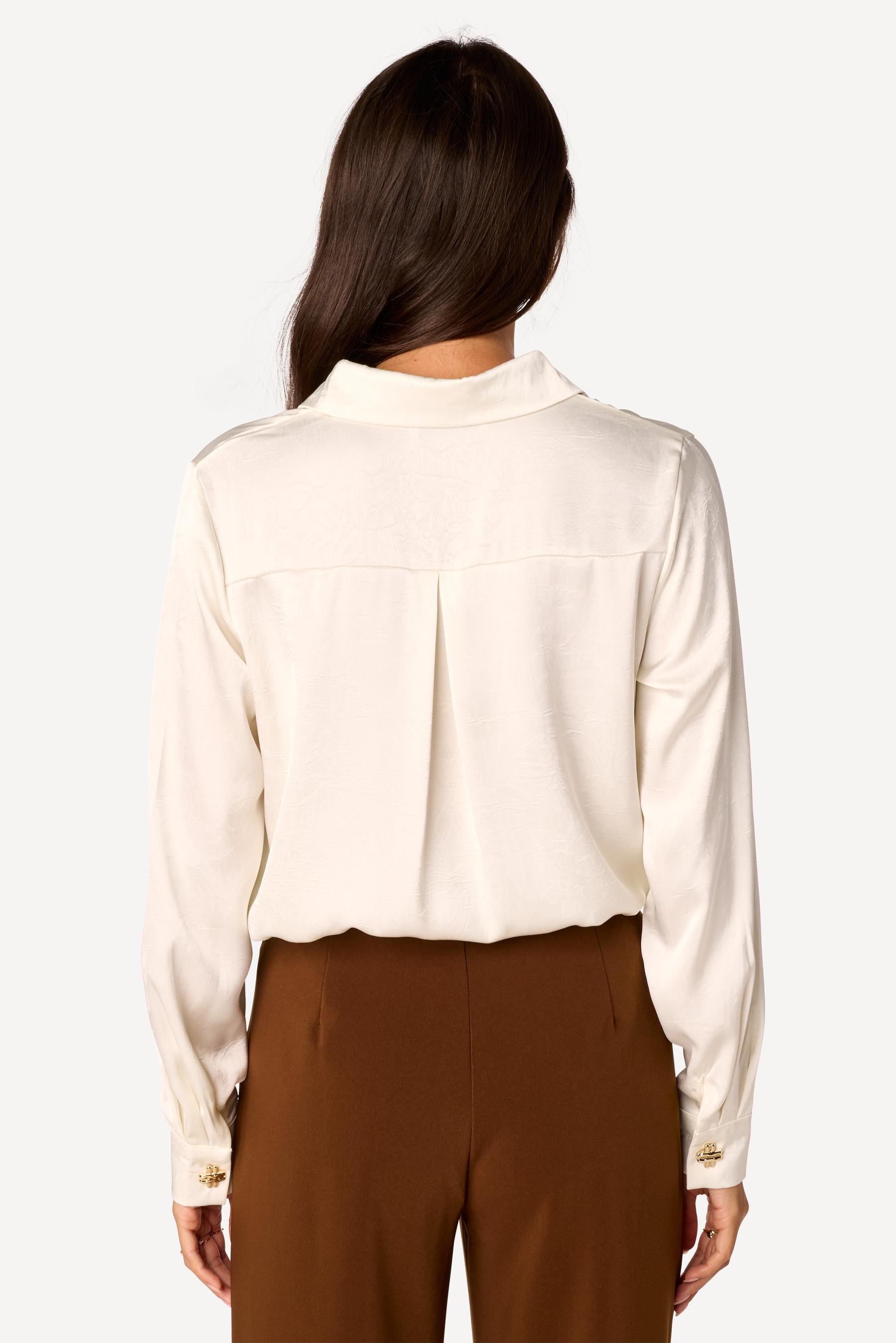 Chemise unie Beige - Axara Paris