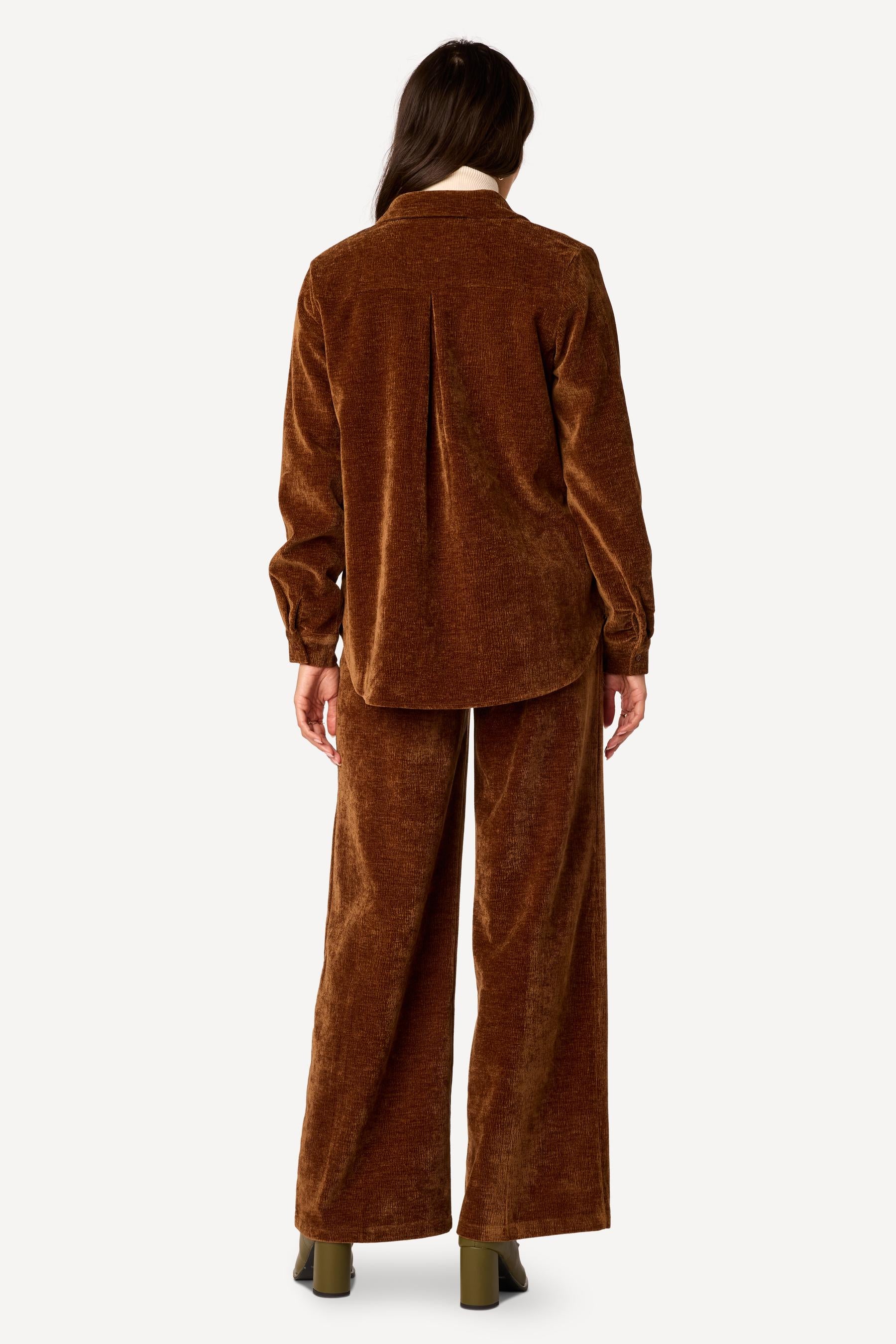 Chemise unie Marron - Axara Paris