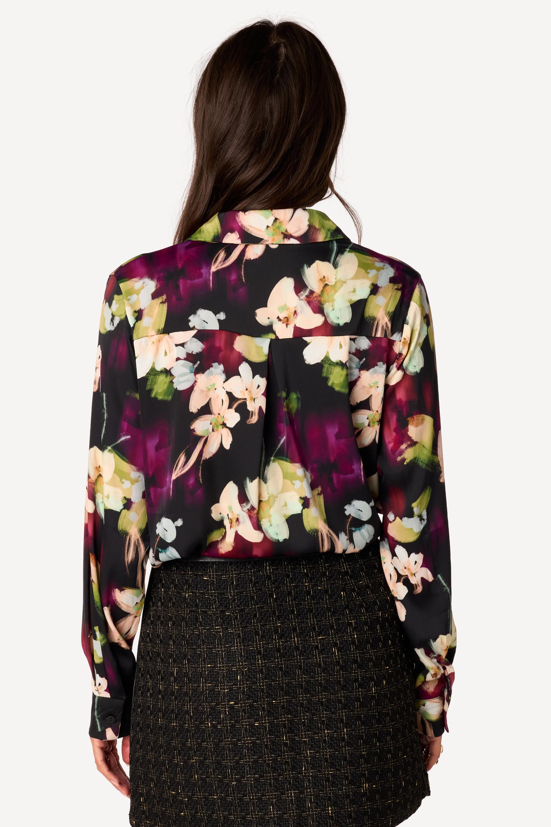 Chemise imprimée Noir - Axara Paris