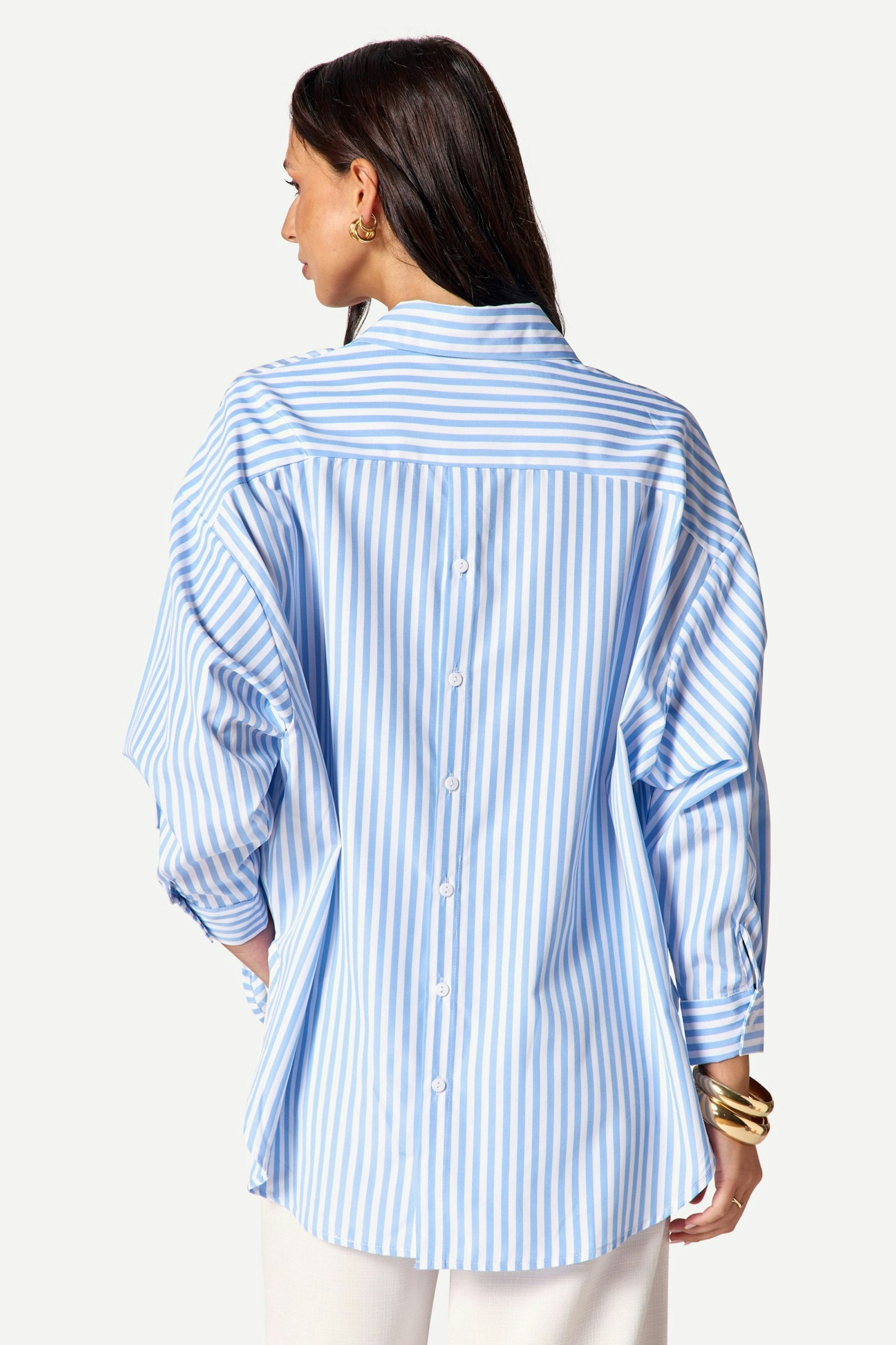 Chemise ample rayée Bleu - Axara Paris