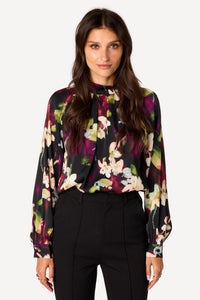 Blouse imprimée Noir - Axara Paris
