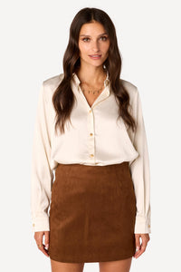 Chemise unie Ecru - Axara Paris