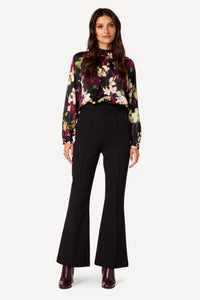 Pantalon bootcut uni Noir - Axara Paris