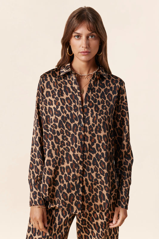 Printed leopard shirt