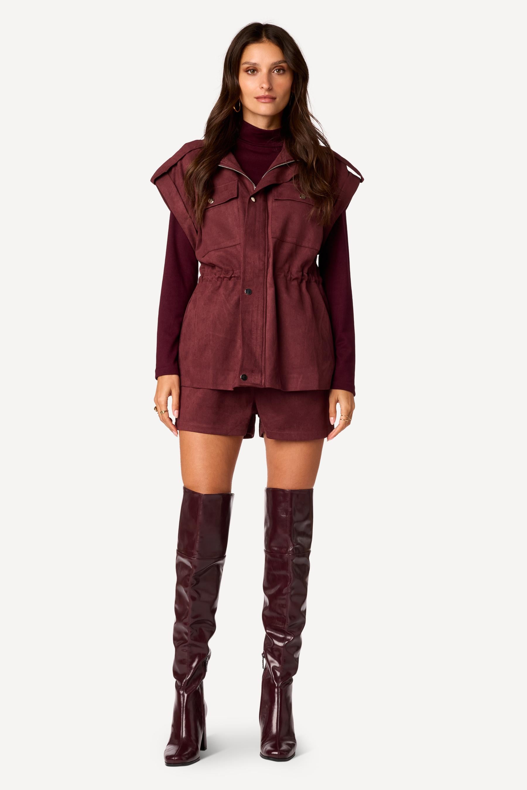 Veste saharienne Prune - Axara Paris