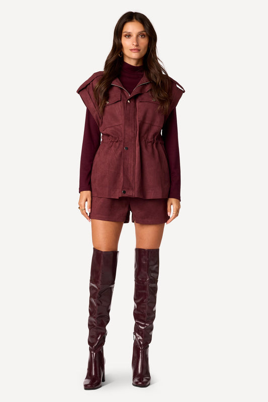 Veste saharienne Prune - Axara Paris