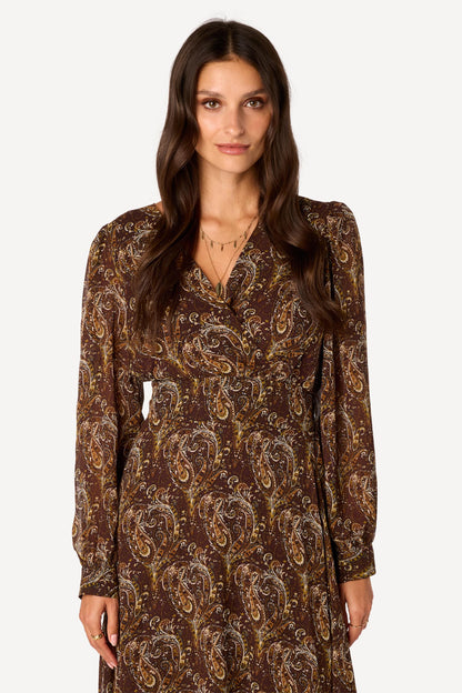 Robe longue imprimée Choco - Axara Paris