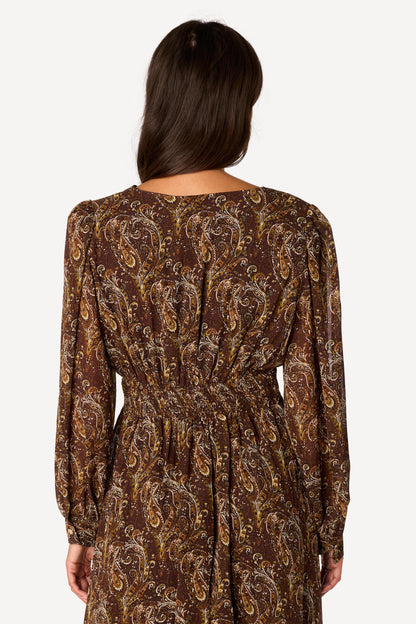 Robe longue imprimée Choco - Axara Paris