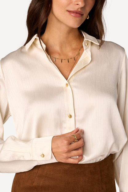 Chemise unie Ecru - Axara Paris