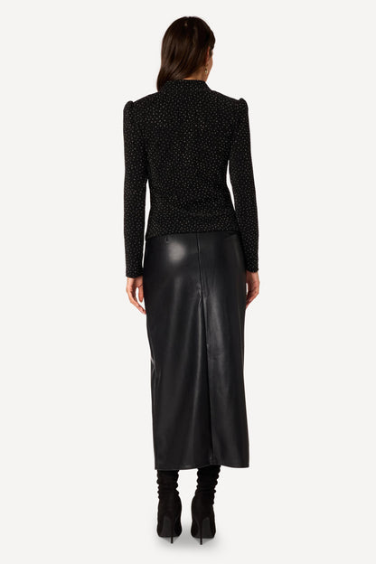 Top avec strass  Noir - Axara Paris