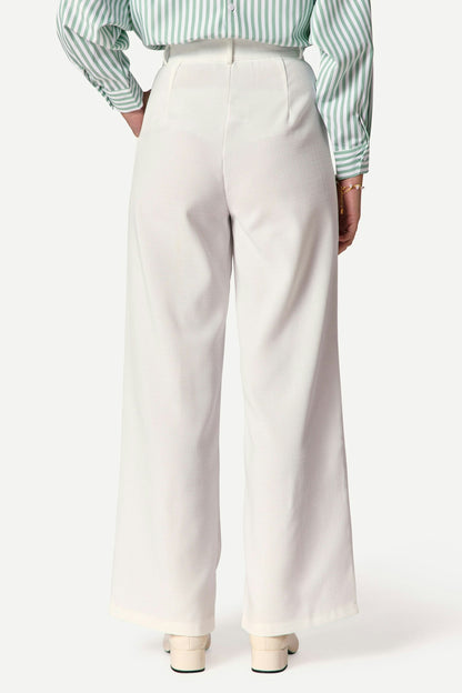 Pantalon large uni Blanc - Axara Paris