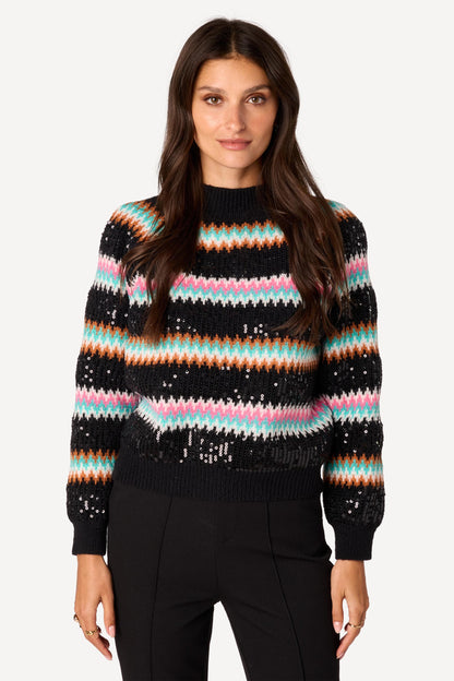 Pull à sequins Noir - Axara Paris