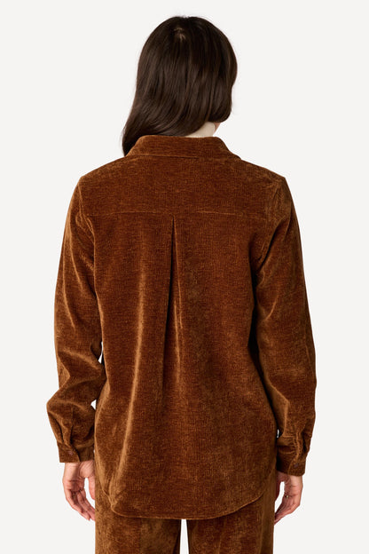 Chemise unie Marron - Axara Paris