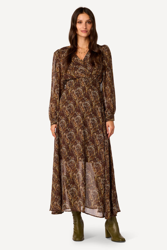 Robe longue imprimée Choco - Axara Paris