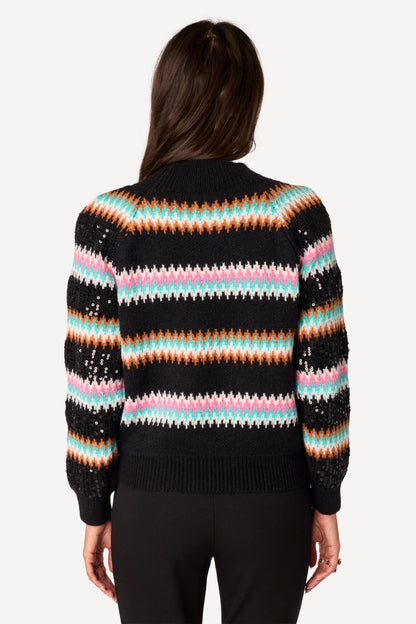 Pull à sequins Noir - Axara Paris